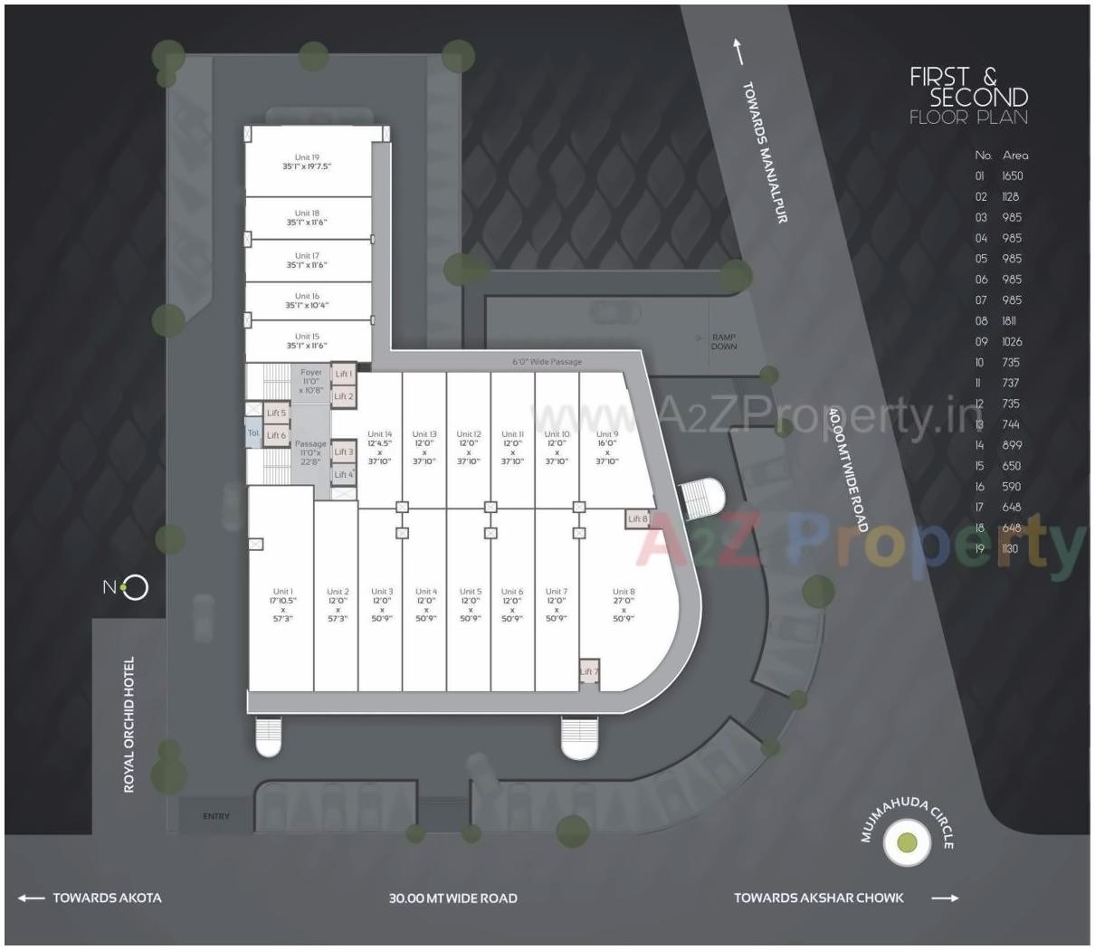 Layout of real estate project Samanvay Silver located at Akota, Vadodara, Gujarat