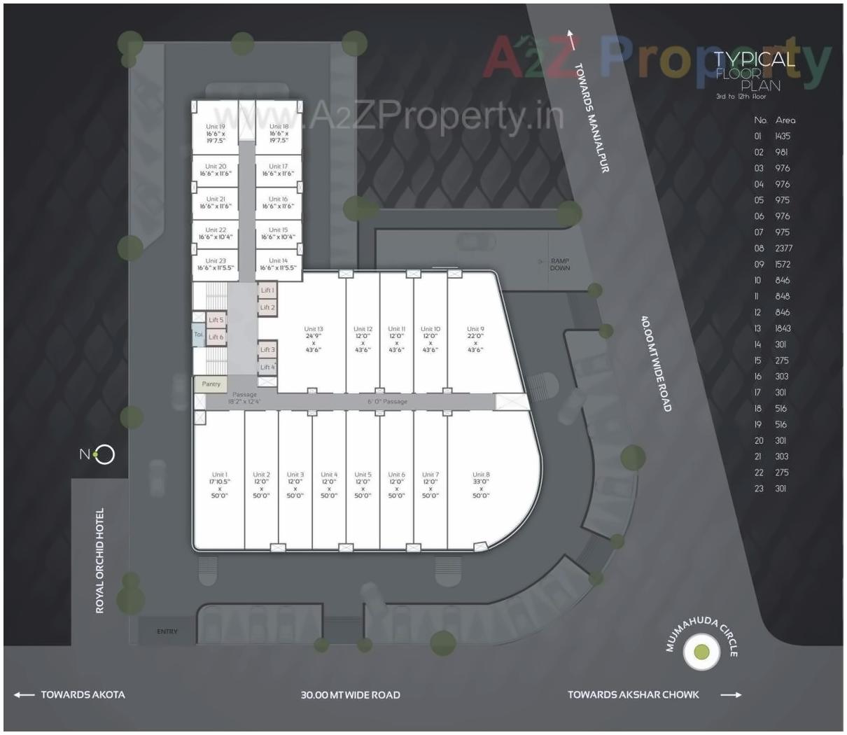 Layout of real estate project Samanvay Silver located at Akota, Vadodara, Gujarat