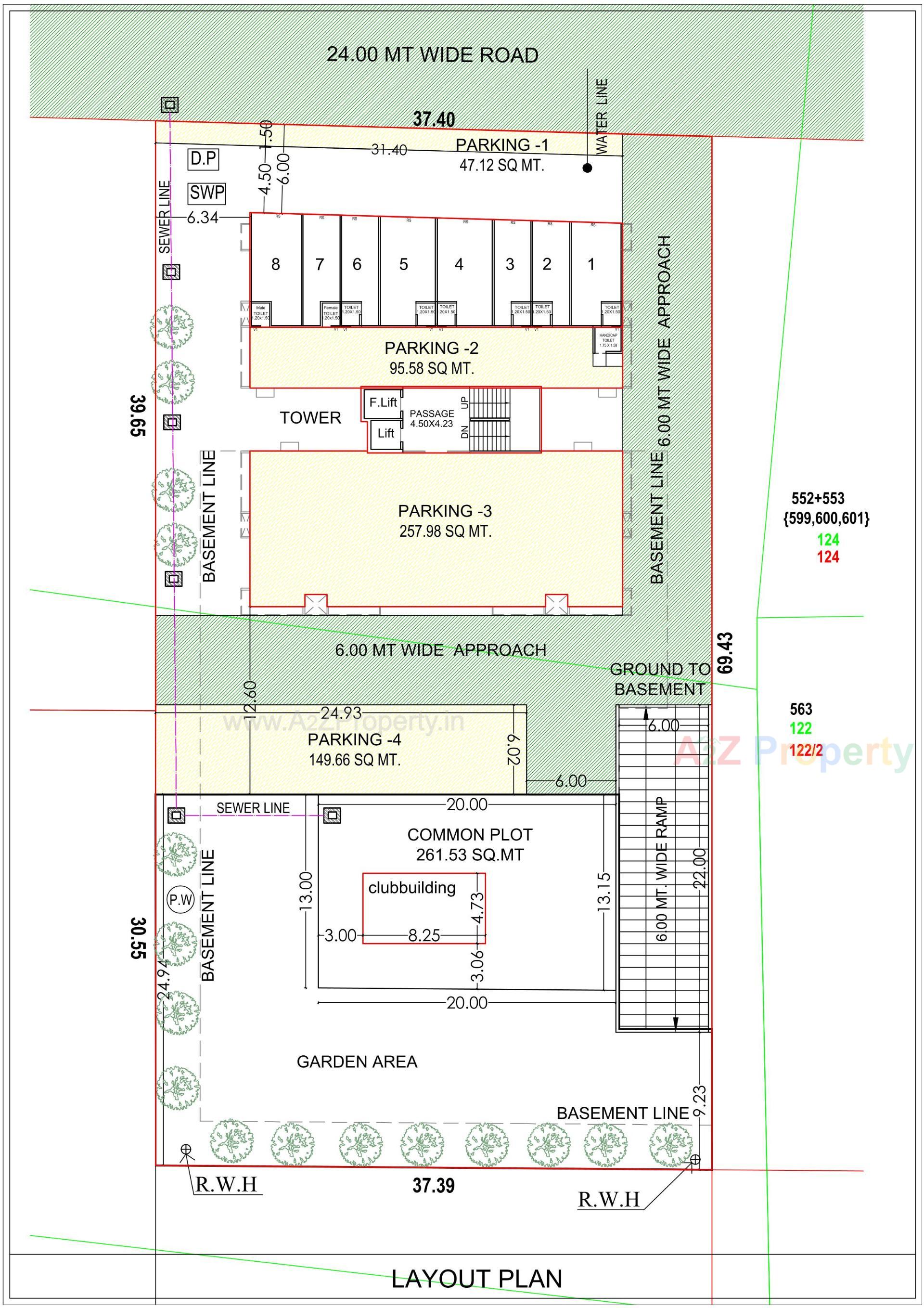 Layout of real estate project Samanvay South Park located at Ankodiya, Vadodara, Gujarat