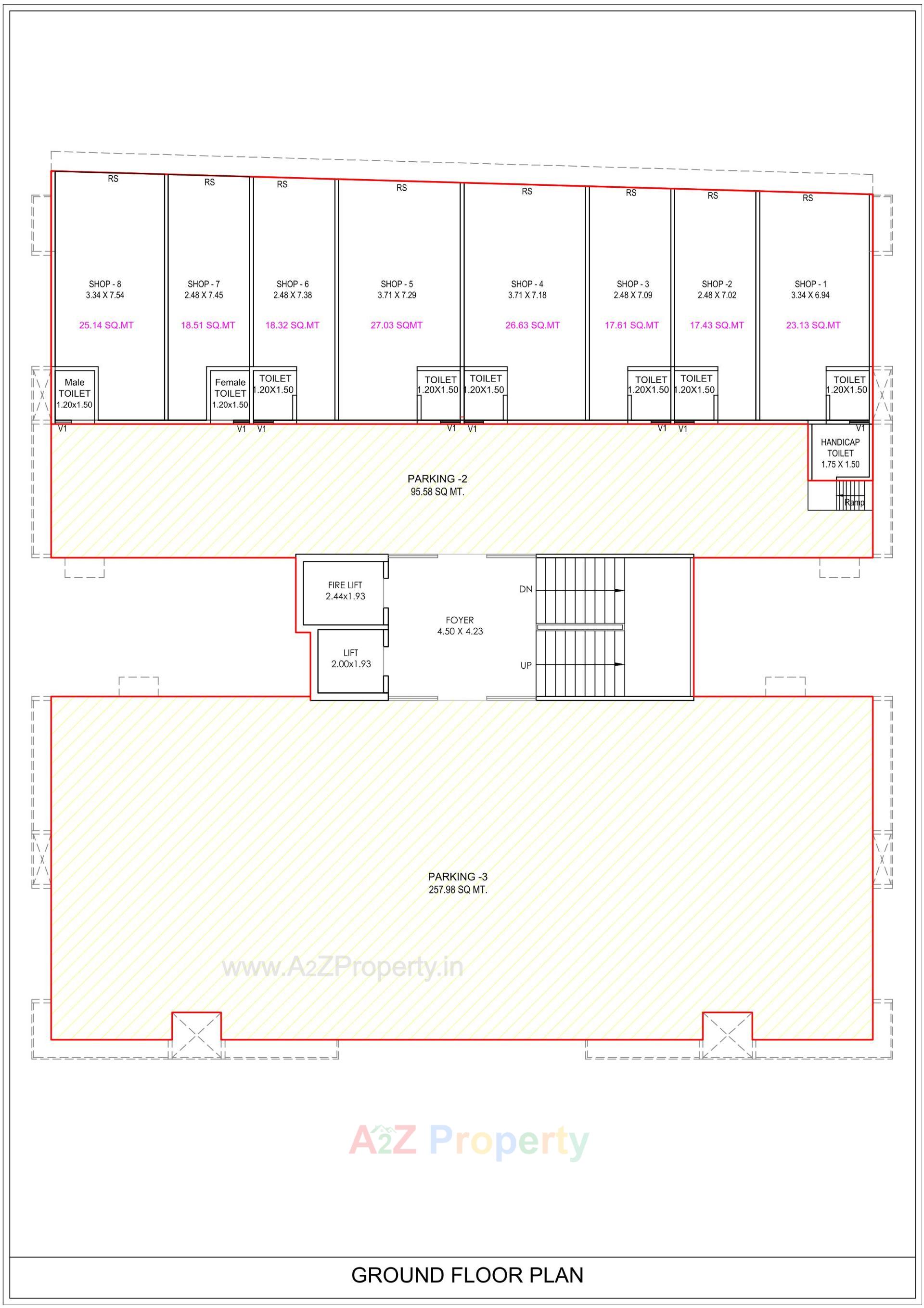 Layout of real estate project Samanvay South Park located at Ankodiya, Vadodara, Gujarat
