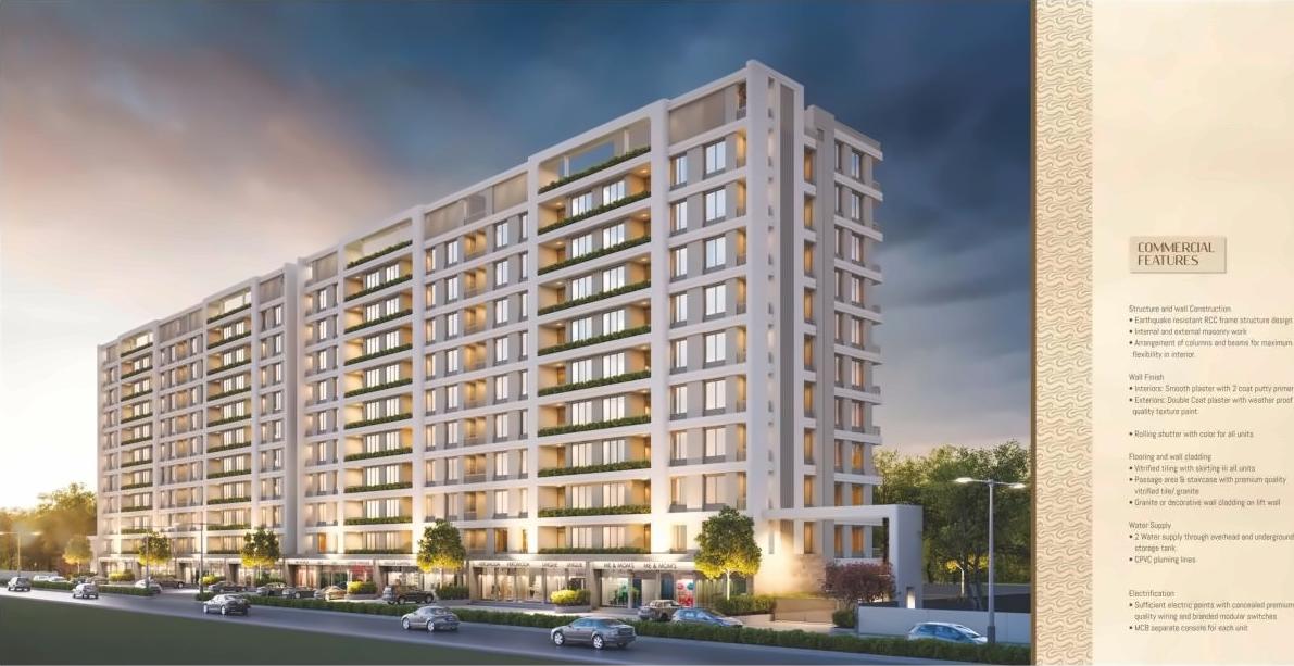 3D Elevation of real estate project Samanvay Splendid located at Sevasi, Vadodara, Gujarat