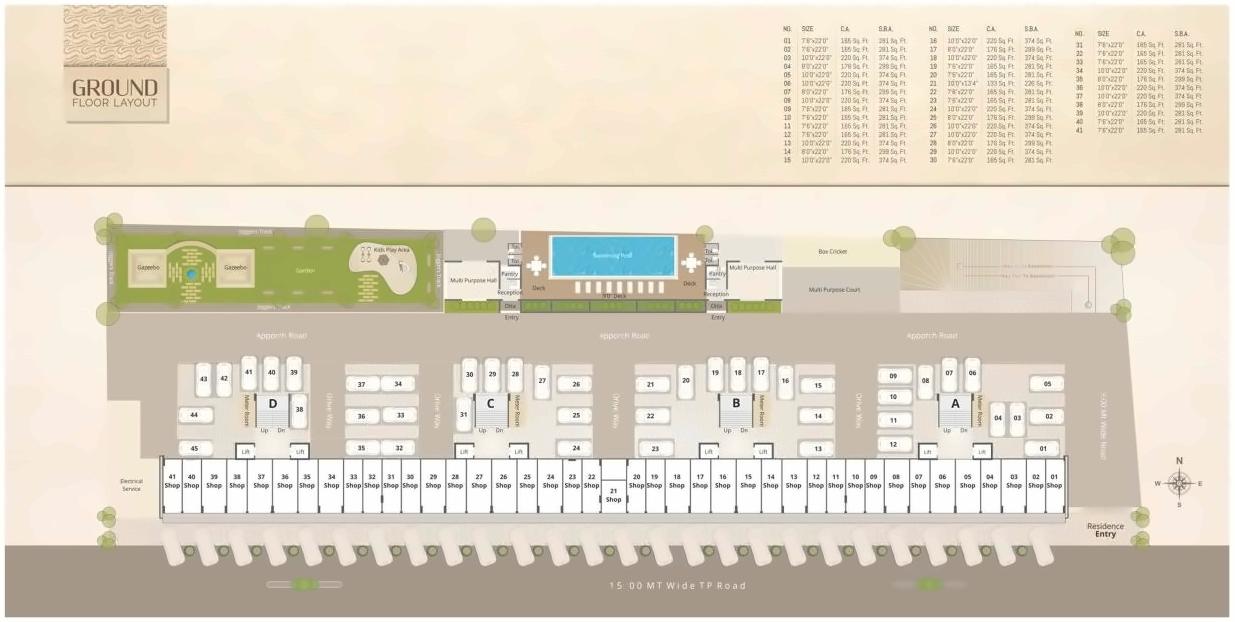 Layout of real estate project Samanvay Splendid located at Sevasi, Vadodara, Gujarat