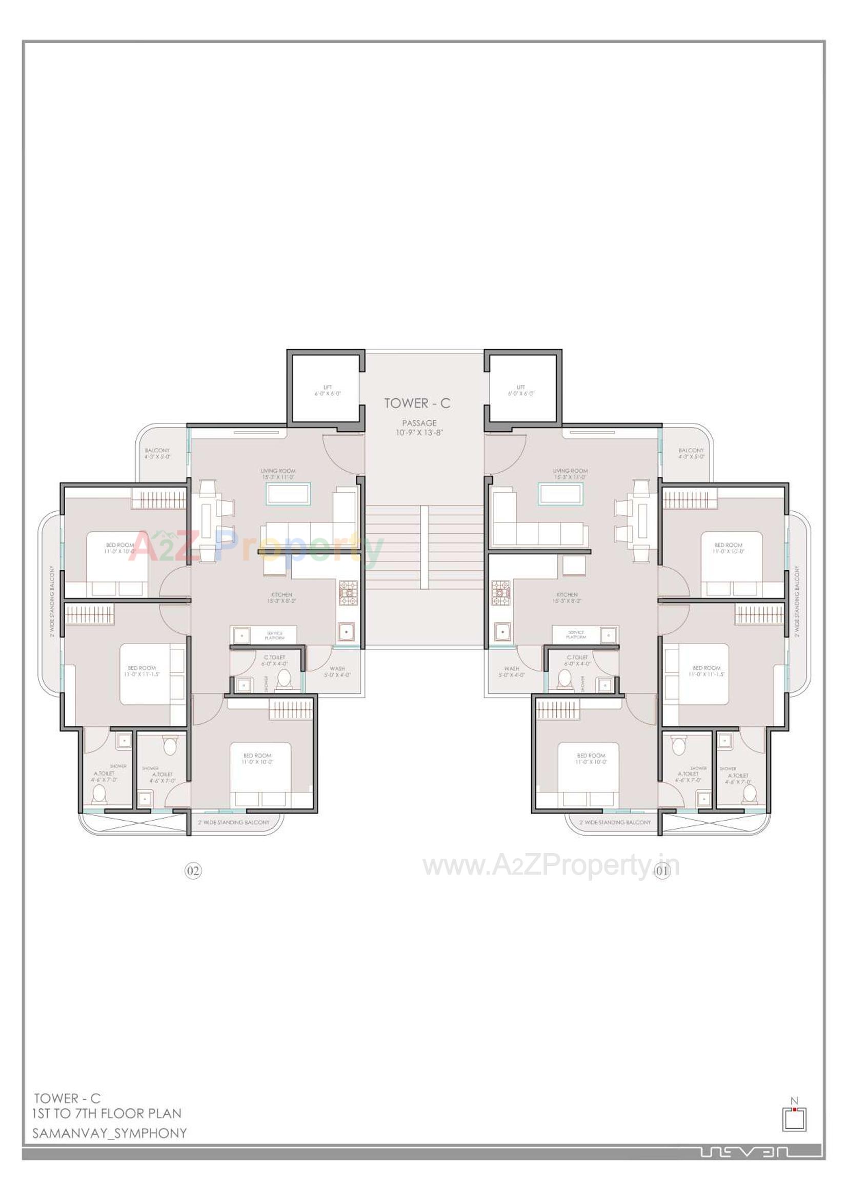 Layout of real estate project Samanvay Symphony located at Bapod, Vadodara, Gujarat