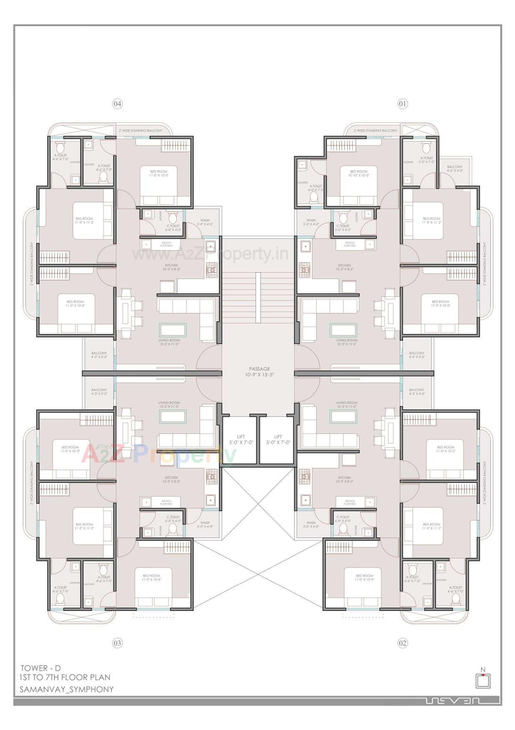Layout of real estate project Samanvay Symphony located at Bapod, Vadodara, Gujarat