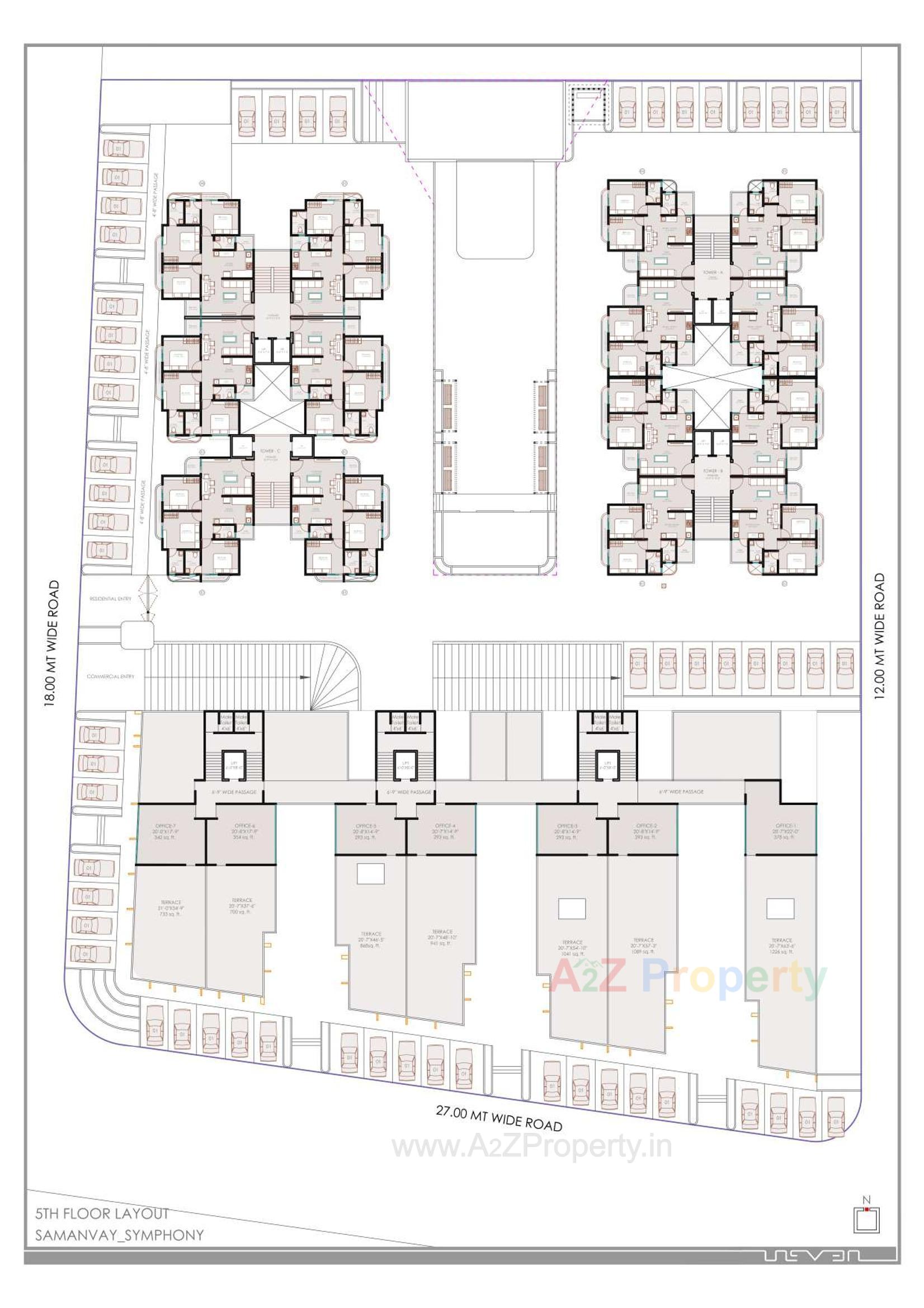 Layout of real estate project Samanvay Symphony located at Bapod, Vadodara, Gujarat