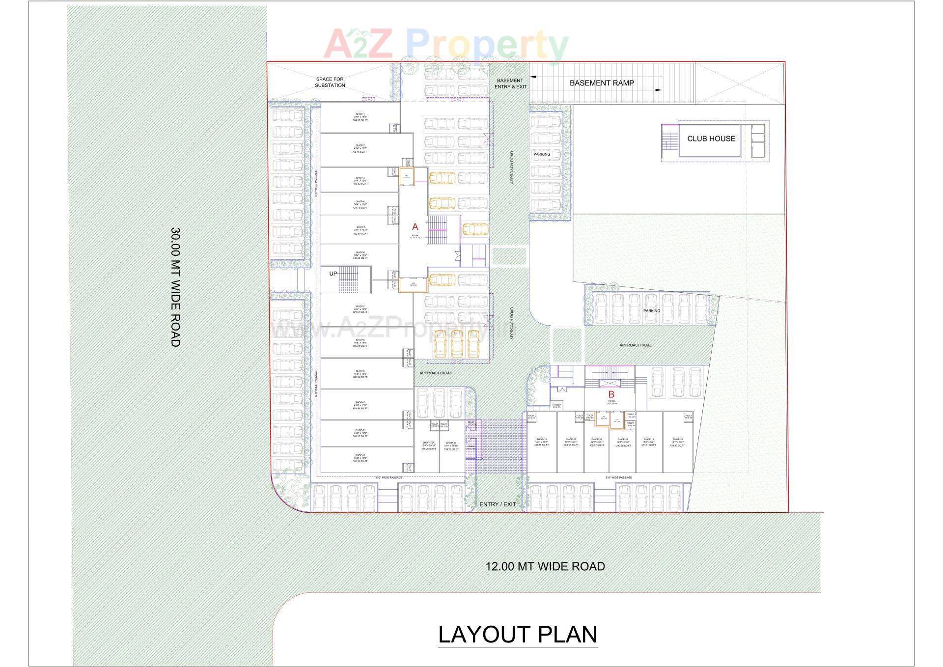 Layout of real estate project Samanvay West Park located at Ankodiya, Vadodara, Gujarat