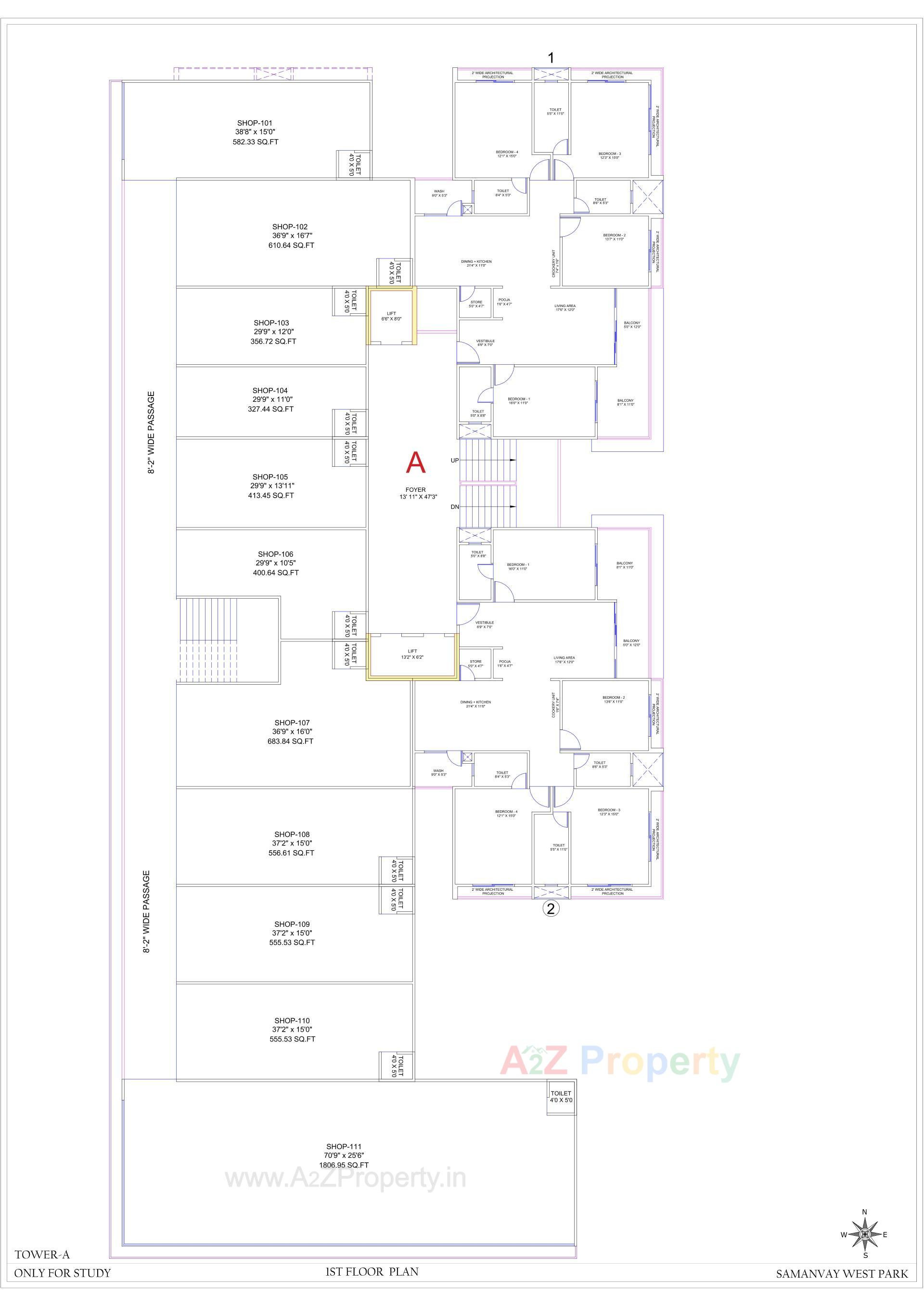 Layout of real estate project Samanvay West Park located at Ankodiya, Vadodara, Gujarat
