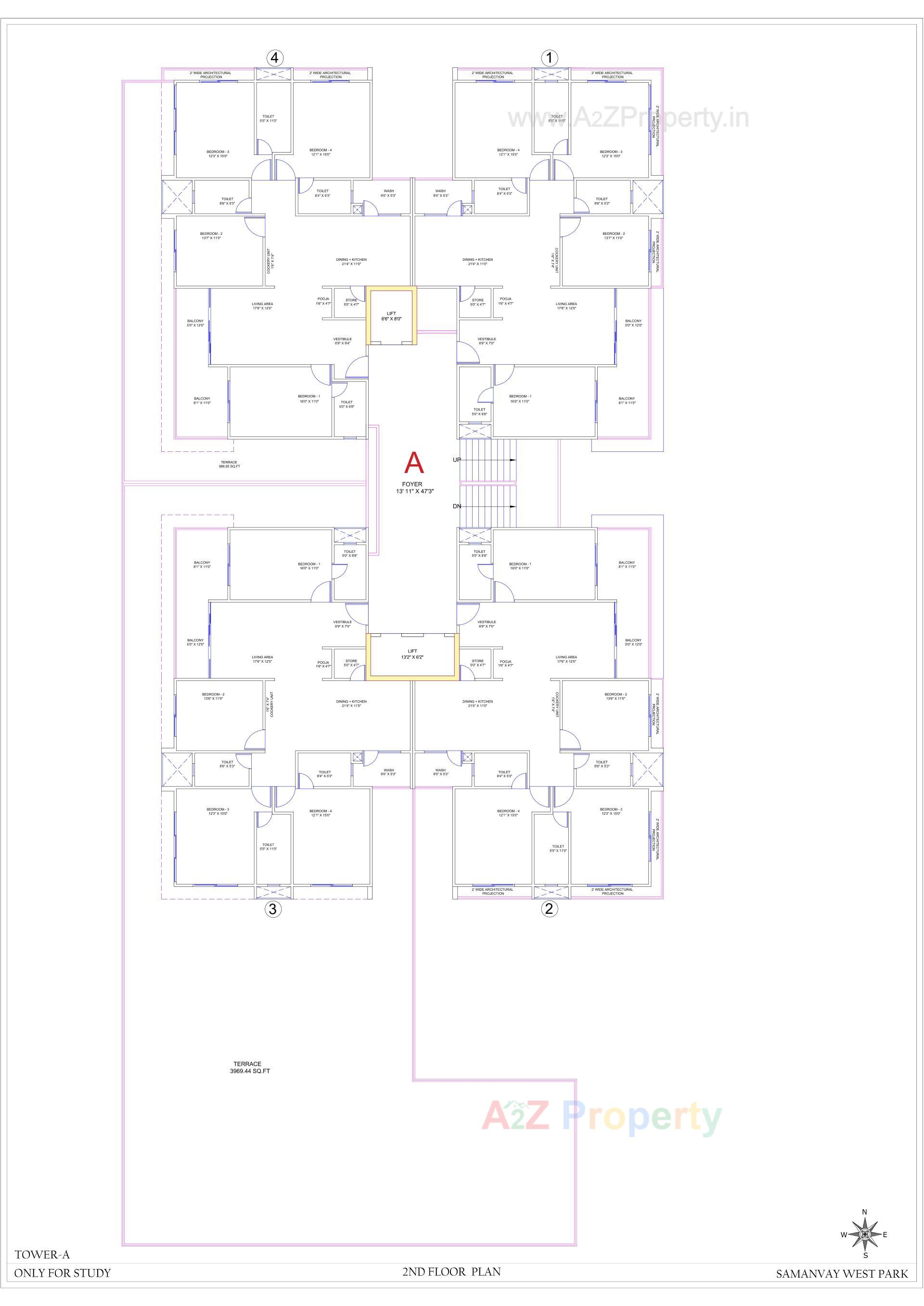 Layout of real estate project Samanvay West Park located at Ankodiya, Vadodara, Gujarat
