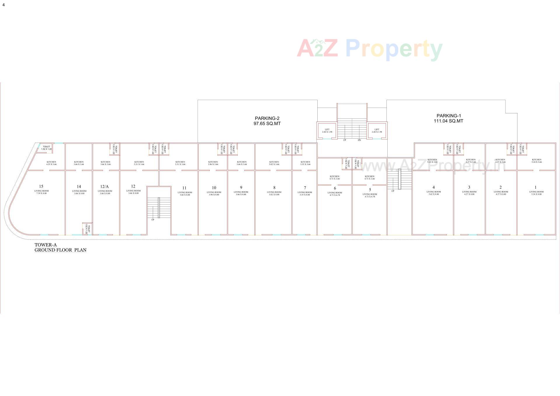 Layout of real estate project Samanvay Westbank located at Sevasi, Vadodara, Gujarat