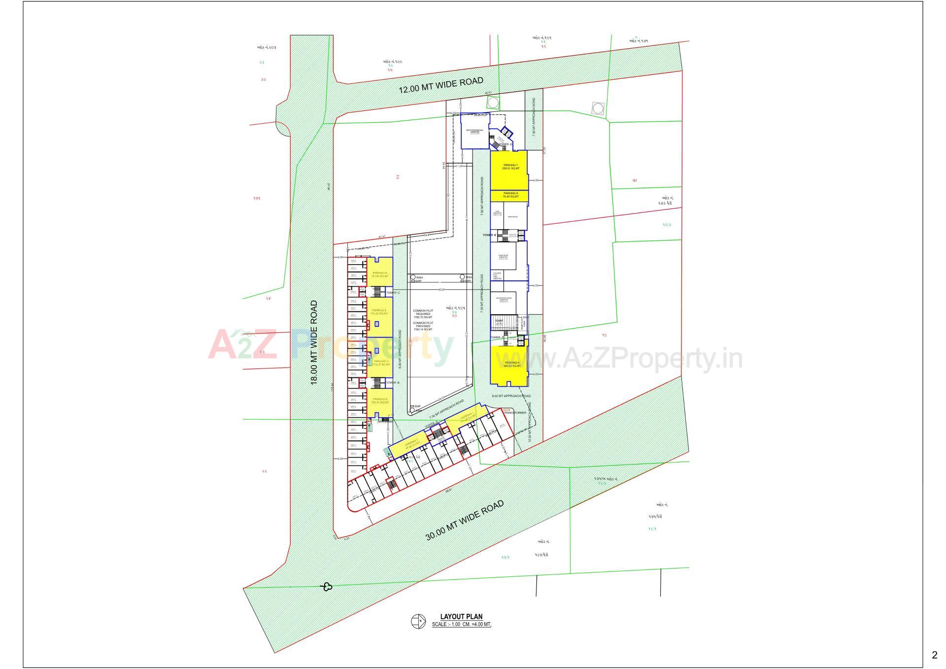 Layout of real estate project Samanvay Westbank located at Sevasi, Vadodara, Gujarat