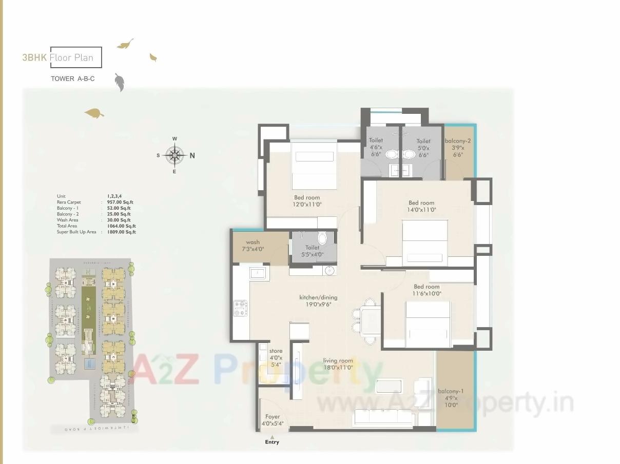 Layout of real estate project Samanvay Westbreeze located at Gotri, Vadodara, Gujarat