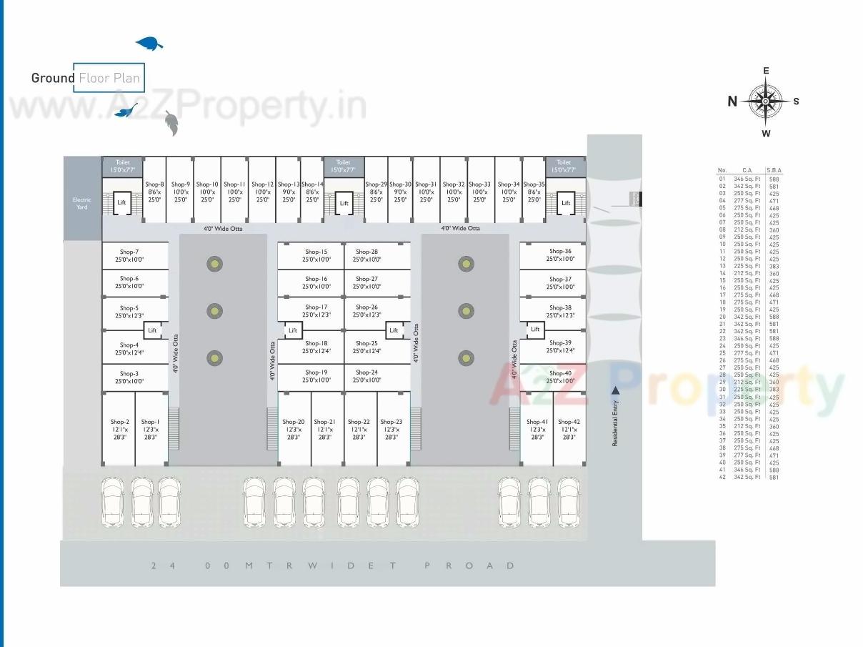 Layout of real estate project Samanvay Westbreeze located at Gotri, Vadodara, Gujarat