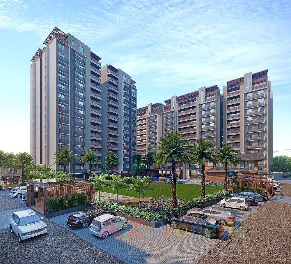 3D Elevation of real estate project Samanvay Westfields located at Bhayli, Vadodara, Gujarat