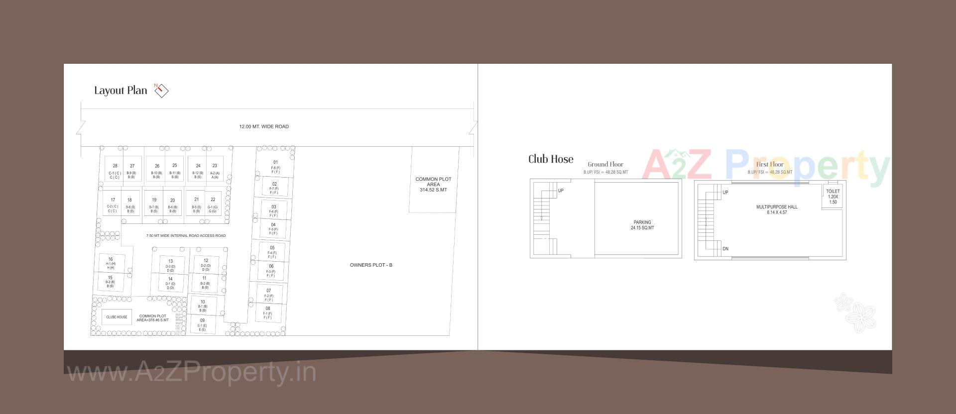 Layout of real estate project Samartha Meadows located at Kapurai, Vadodara, Gujarat