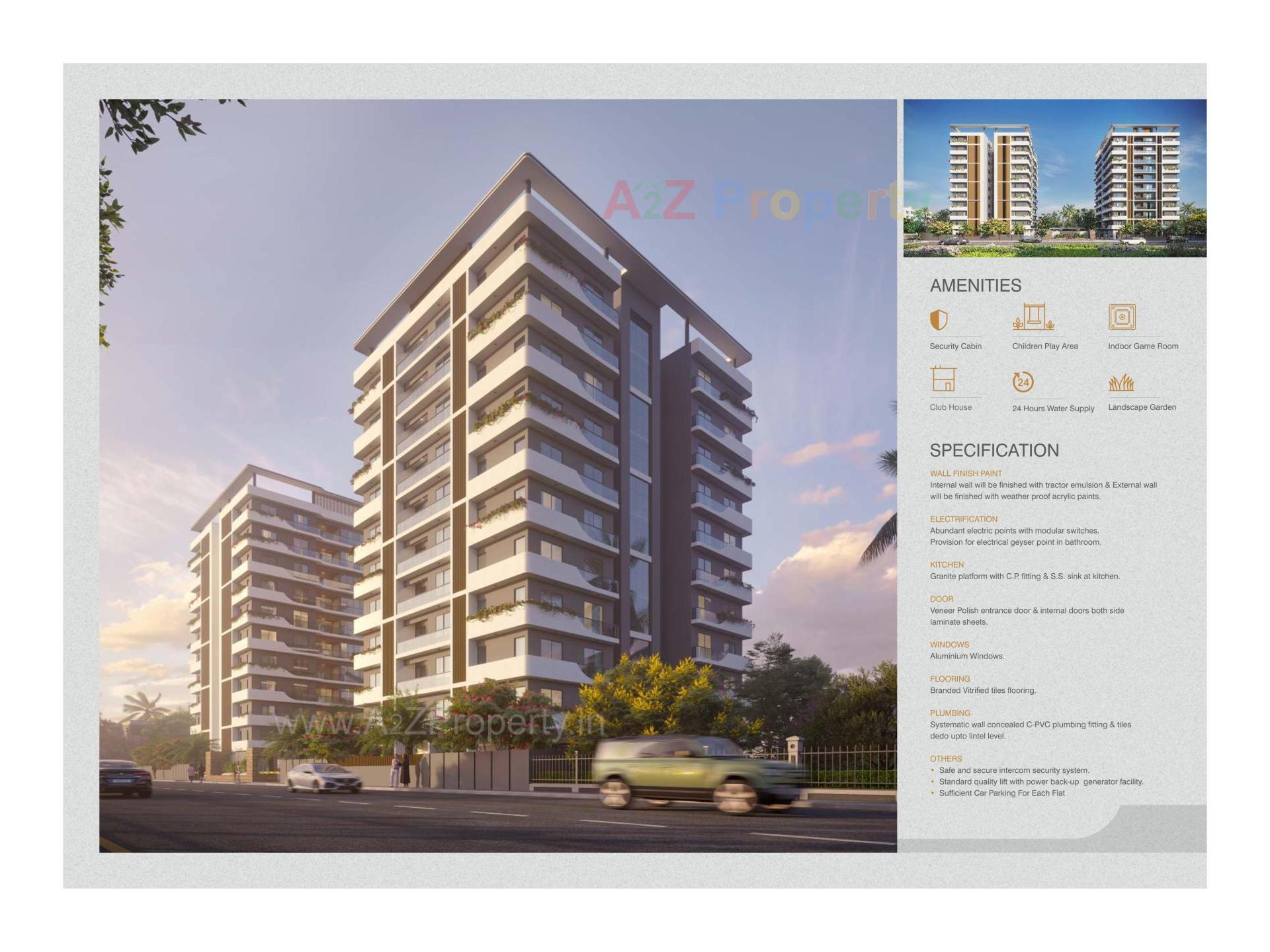 3D Elevation of real estate project Samruddhi 60 Onyx located at Gotri, Vadodara, Gujarat