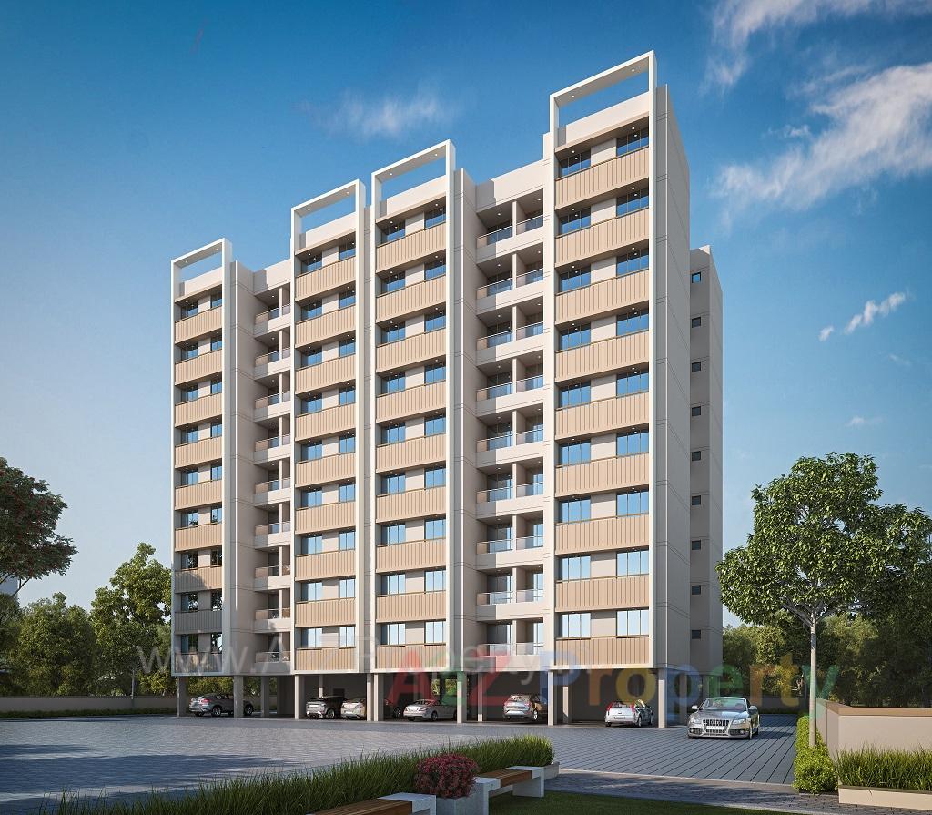 3D Elevation of real estate project Samruddhi Aanandam located at Tarsali, Vadodara, Gujarat
