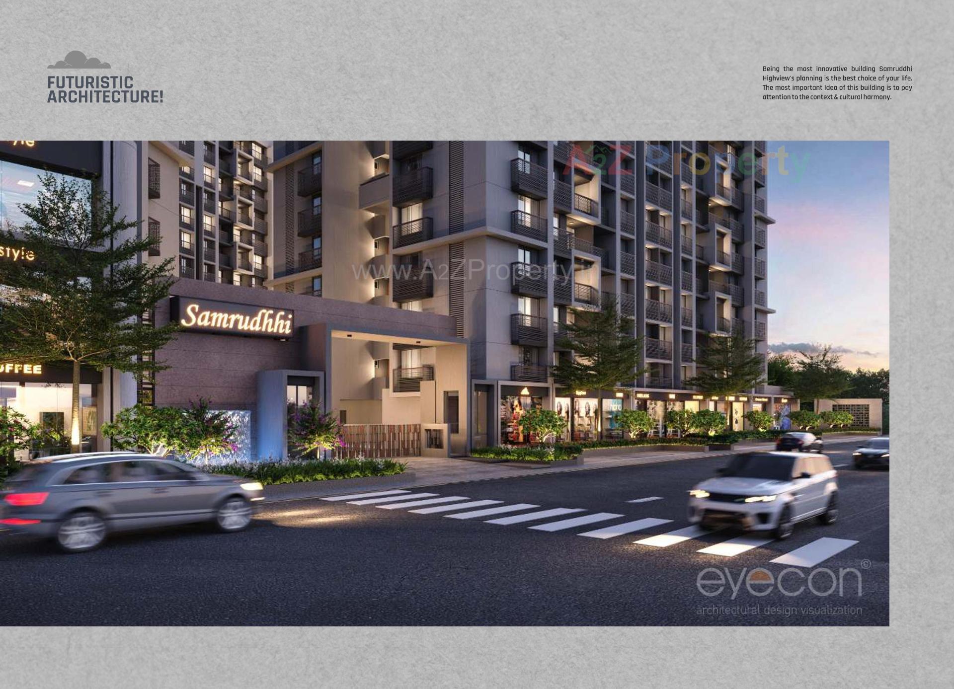 3D Elevation of real estate project Samruddhi High View located at Makarpura, Vadodara, Gujarat