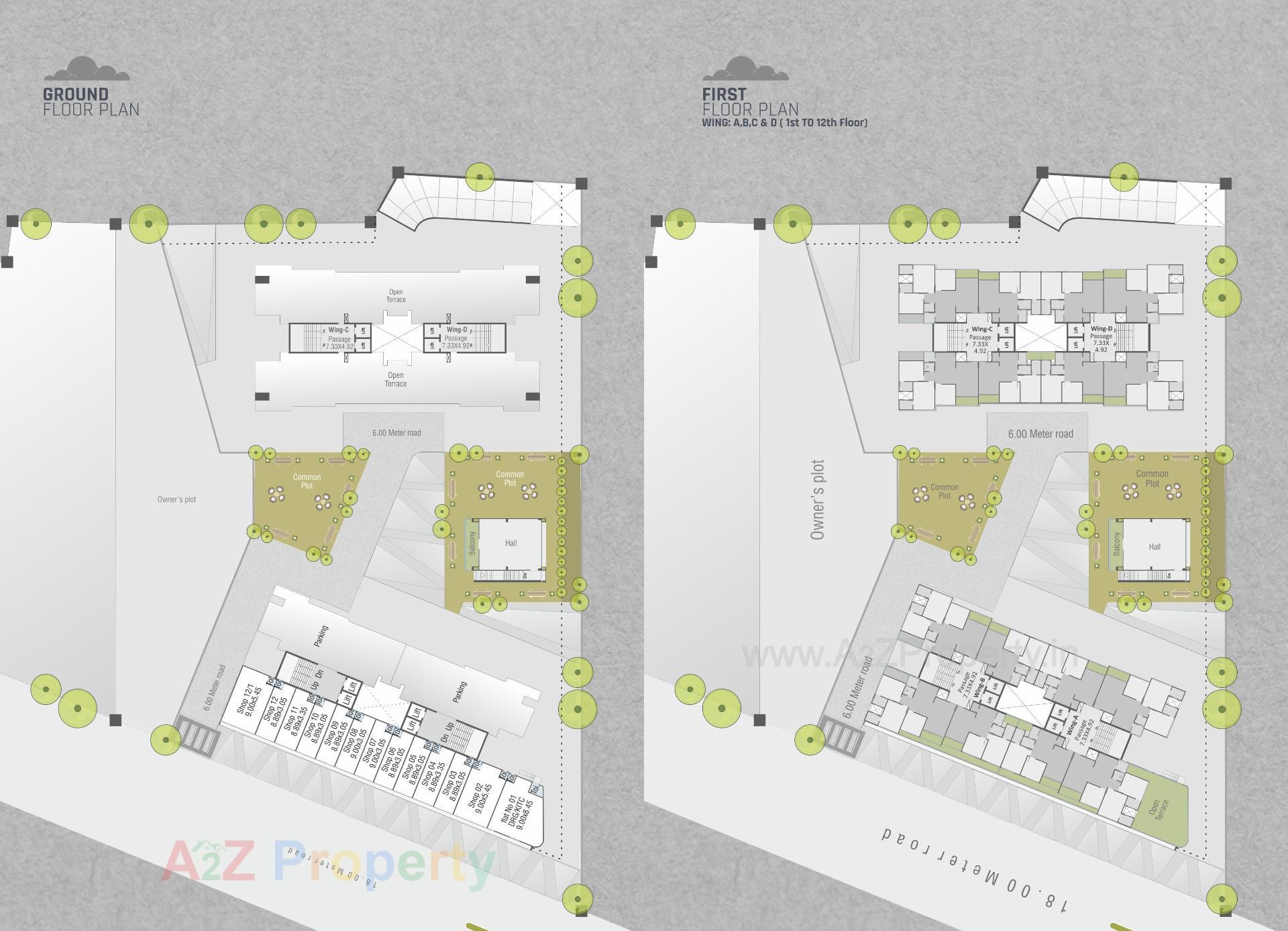 Layout of real estate project Samruddhi High View located at Makarpura, Vadodara, Gujarat