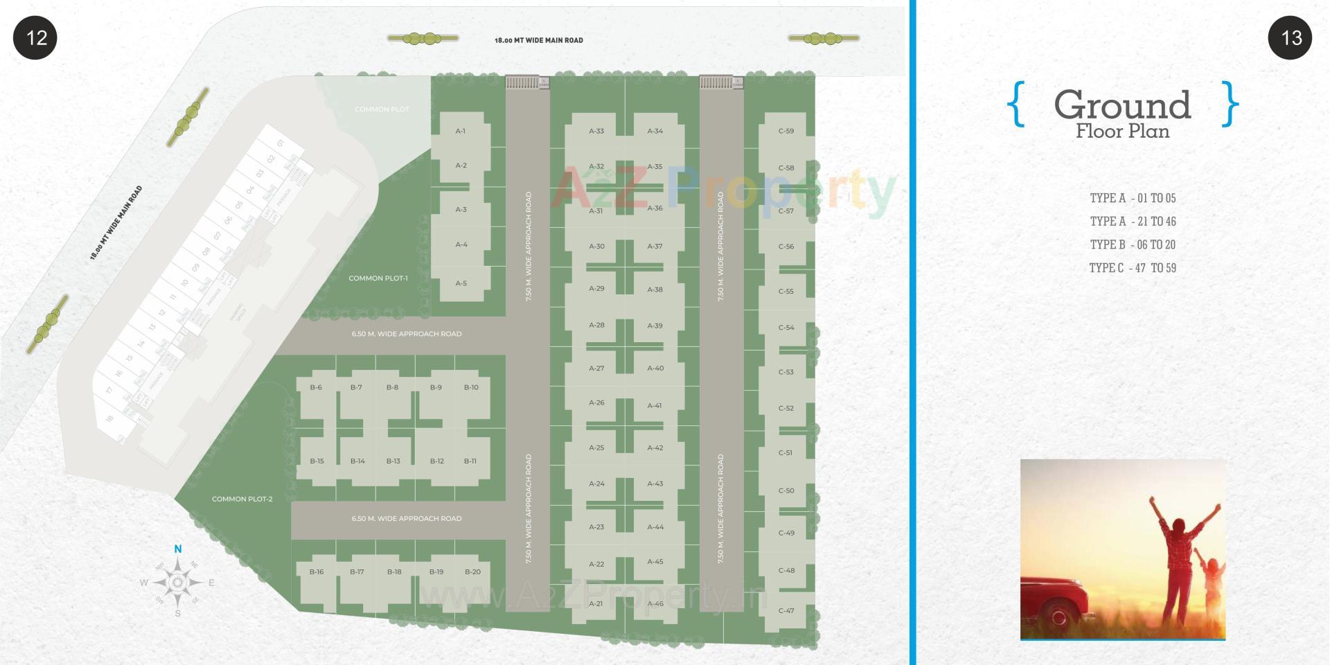 Layout of real estate project Samruddhi Prarambh located at Shree-portimbi, Vadodara, Gujarat