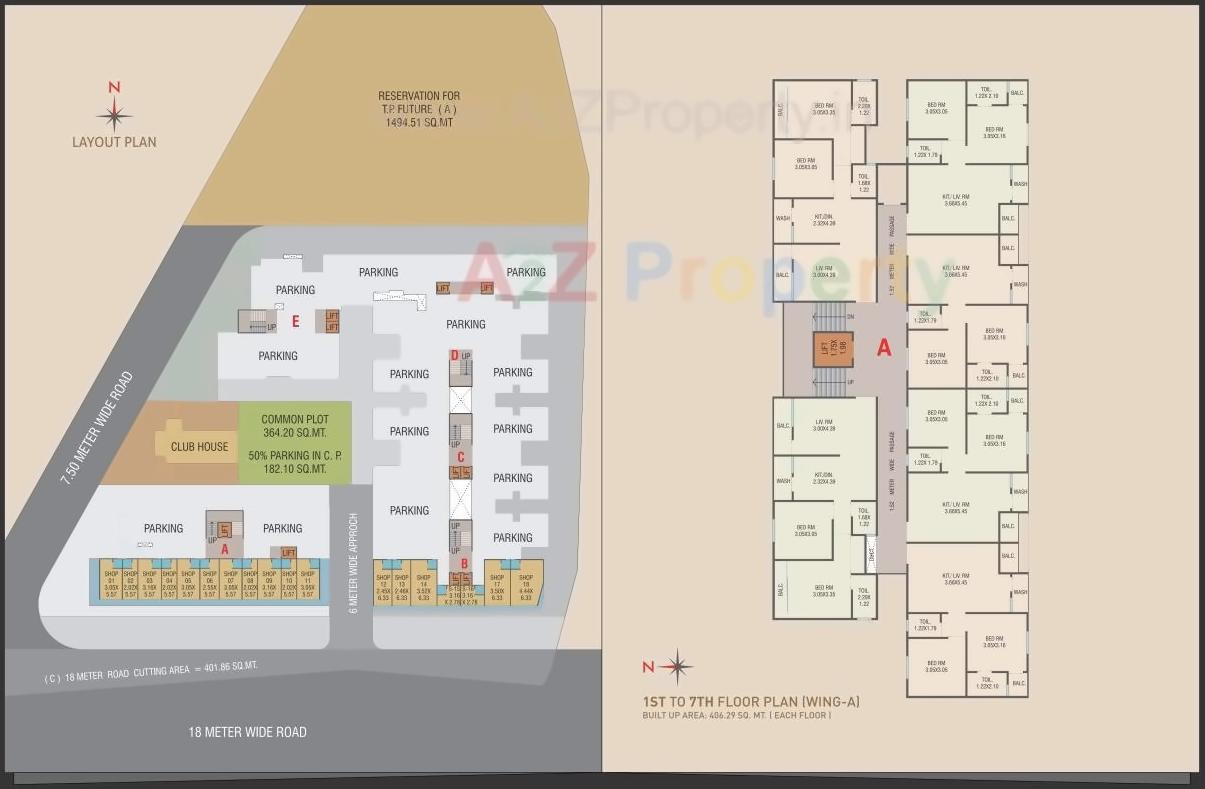 Layout of real estate project Samruddhi Residency located at Danteshwar, Vadodara, Gujarat