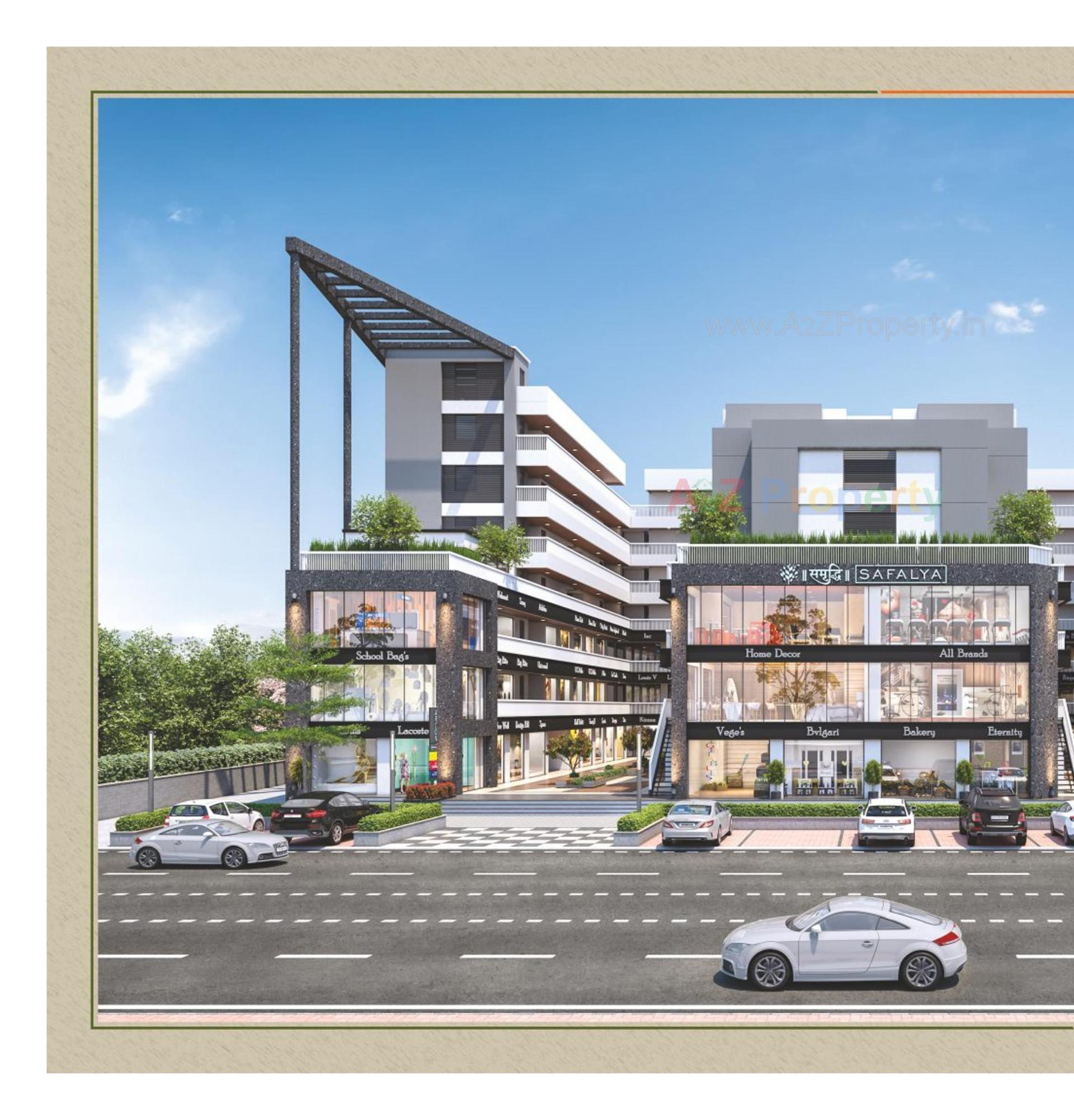 3D Elevation of real estate project Samruddhi Safalya located at Vadodara, Vadodara, Gujarat