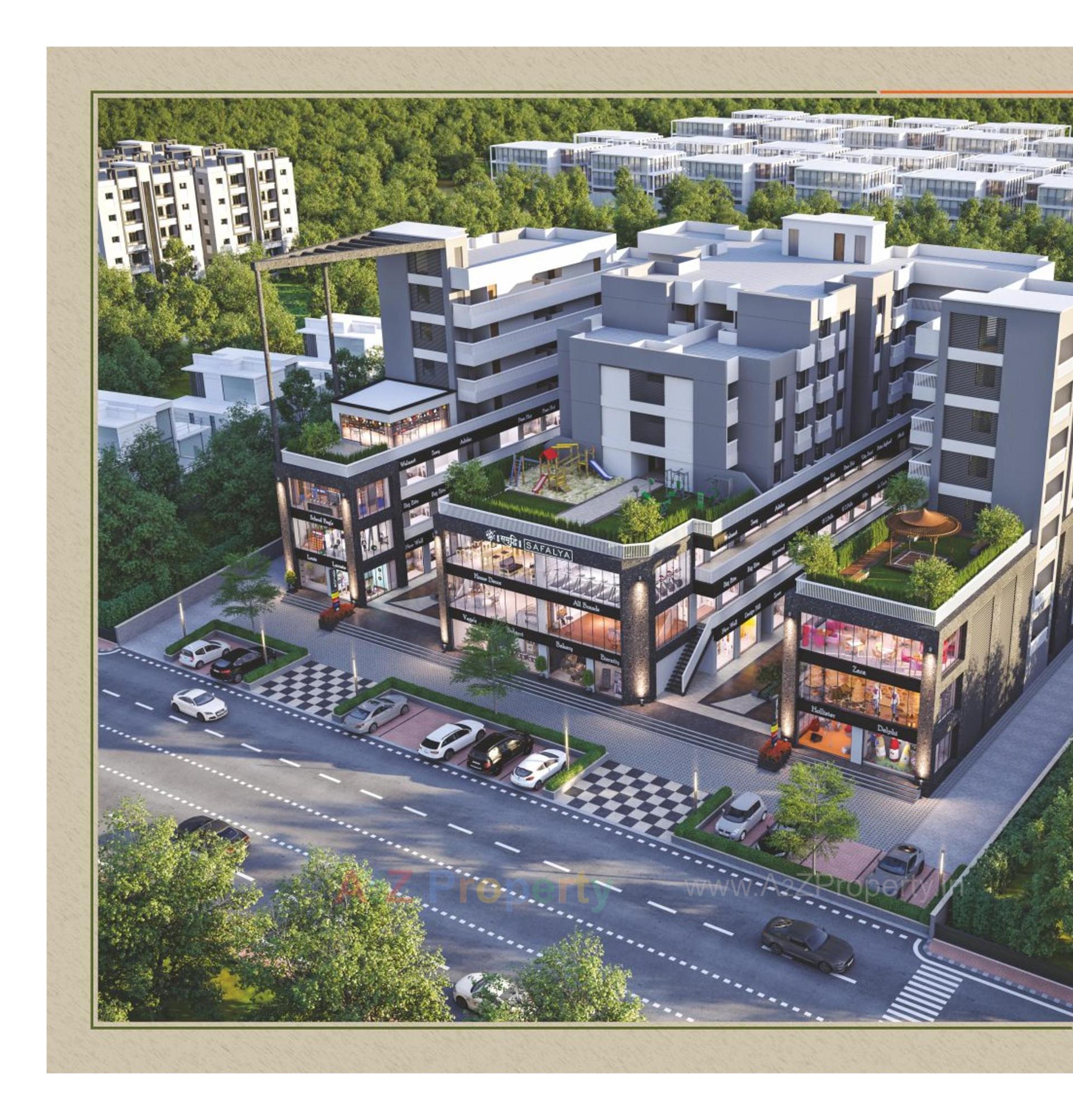 3D Elevation of real estate project Samruddhi Safalya located at Vadodara, Vadodara, Gujarat