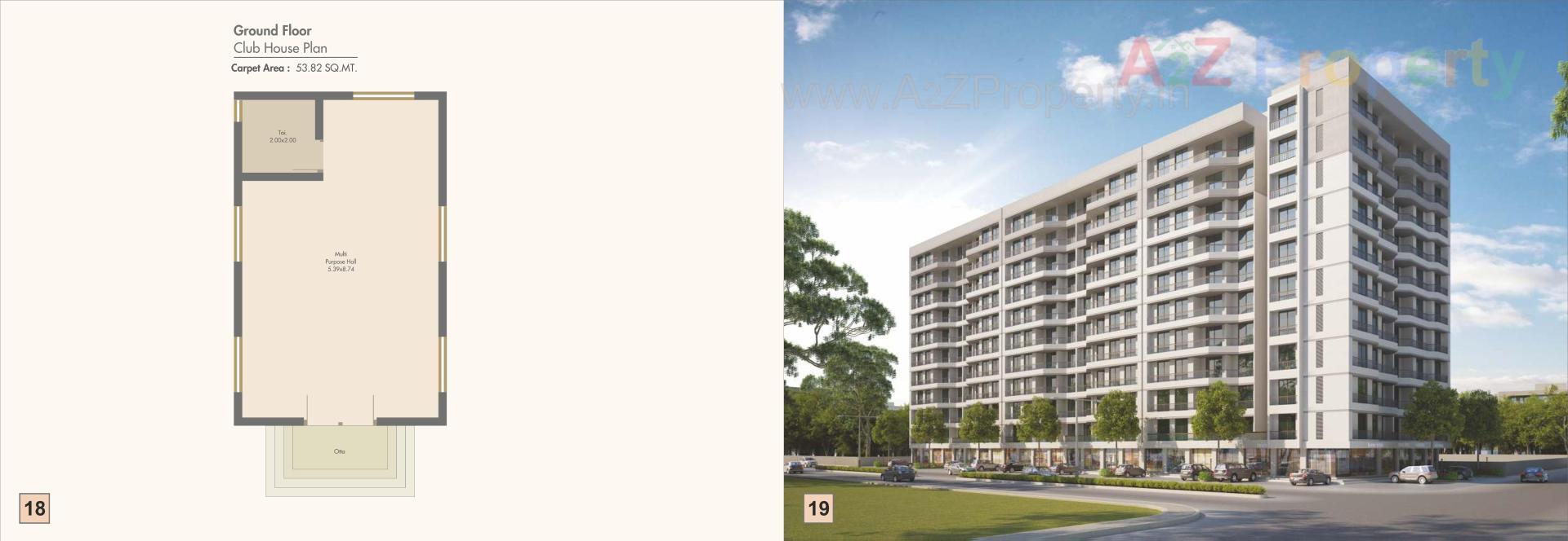 3D Elevation of real estate project Samruddhi Saffron located at Kapurai, Vadodara, Gujarat