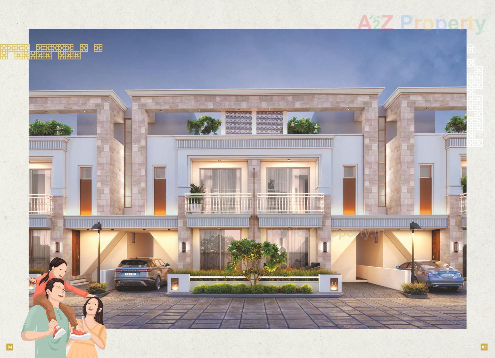 3D Elevation of real estate project Samruddhi Sanskriti located at Tarsali, Vadodara, Gujarat