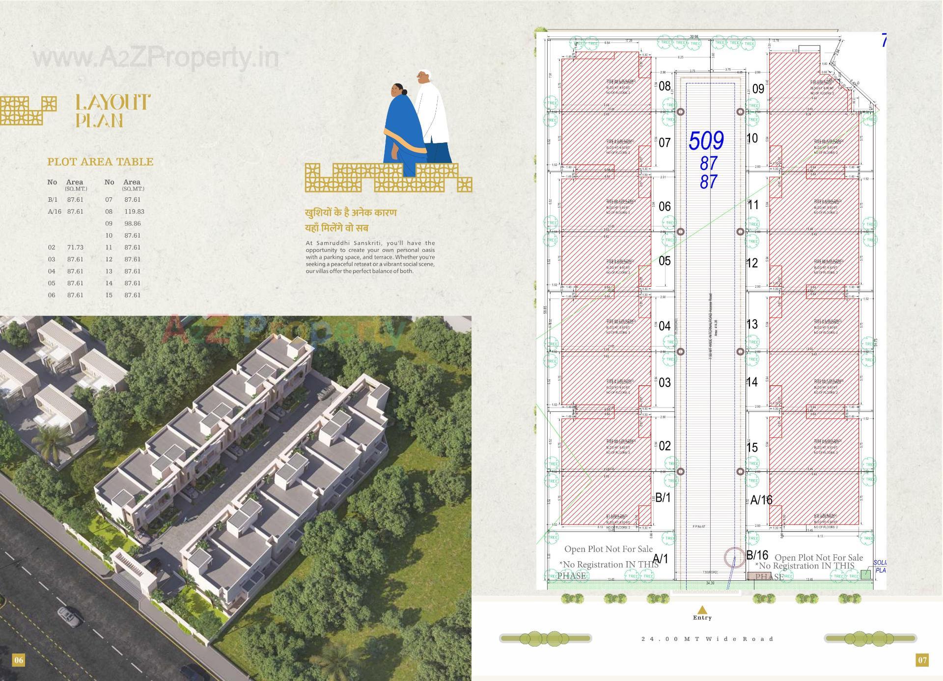 Layout of real estate project Samruddhi Sanskriti located at Tarsali, Vadodara, Gujarat