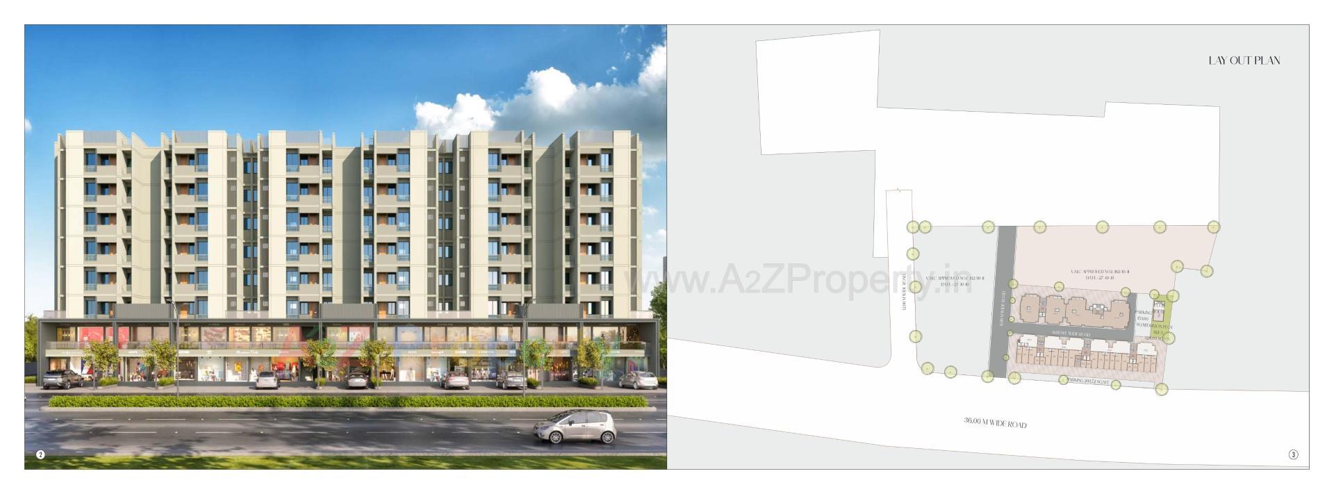 3D Elevation of real estate project Samruddhi Silver located at Atladra, Vadodara, Gujarat