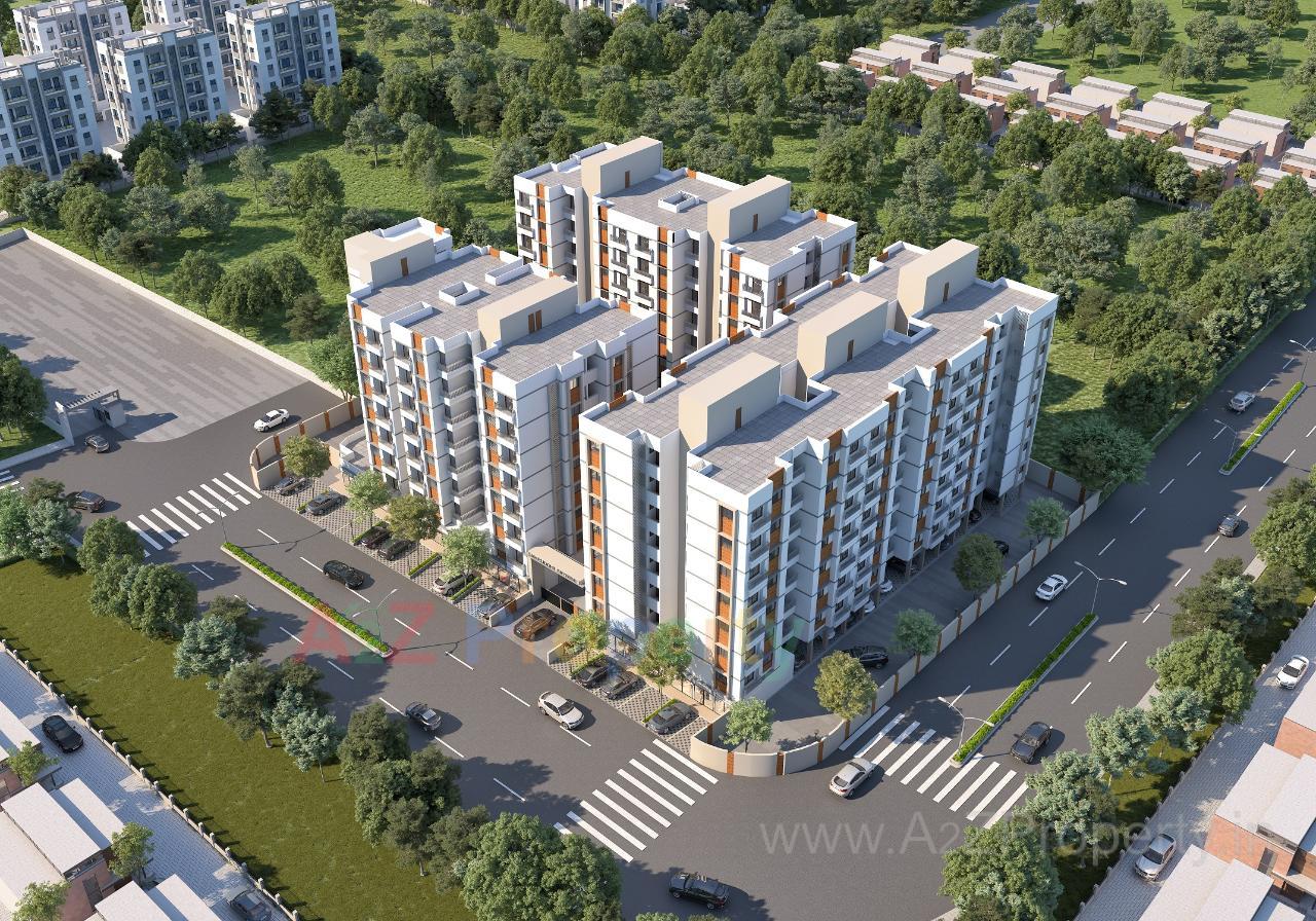 3D Elevation of real estate project Samruddhi Skyrise located at Kalali, Vadodara, Gujarat