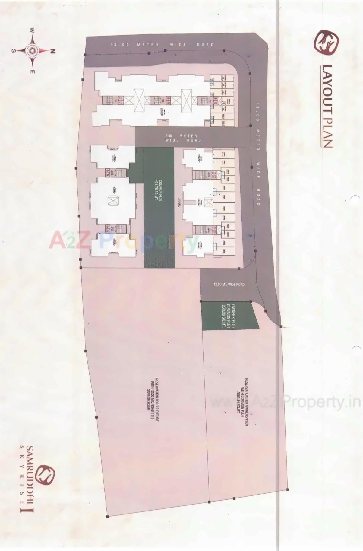 Layout of real estate project Samruddhi Skyrise located at Kalali, Vadodara, Gujarat