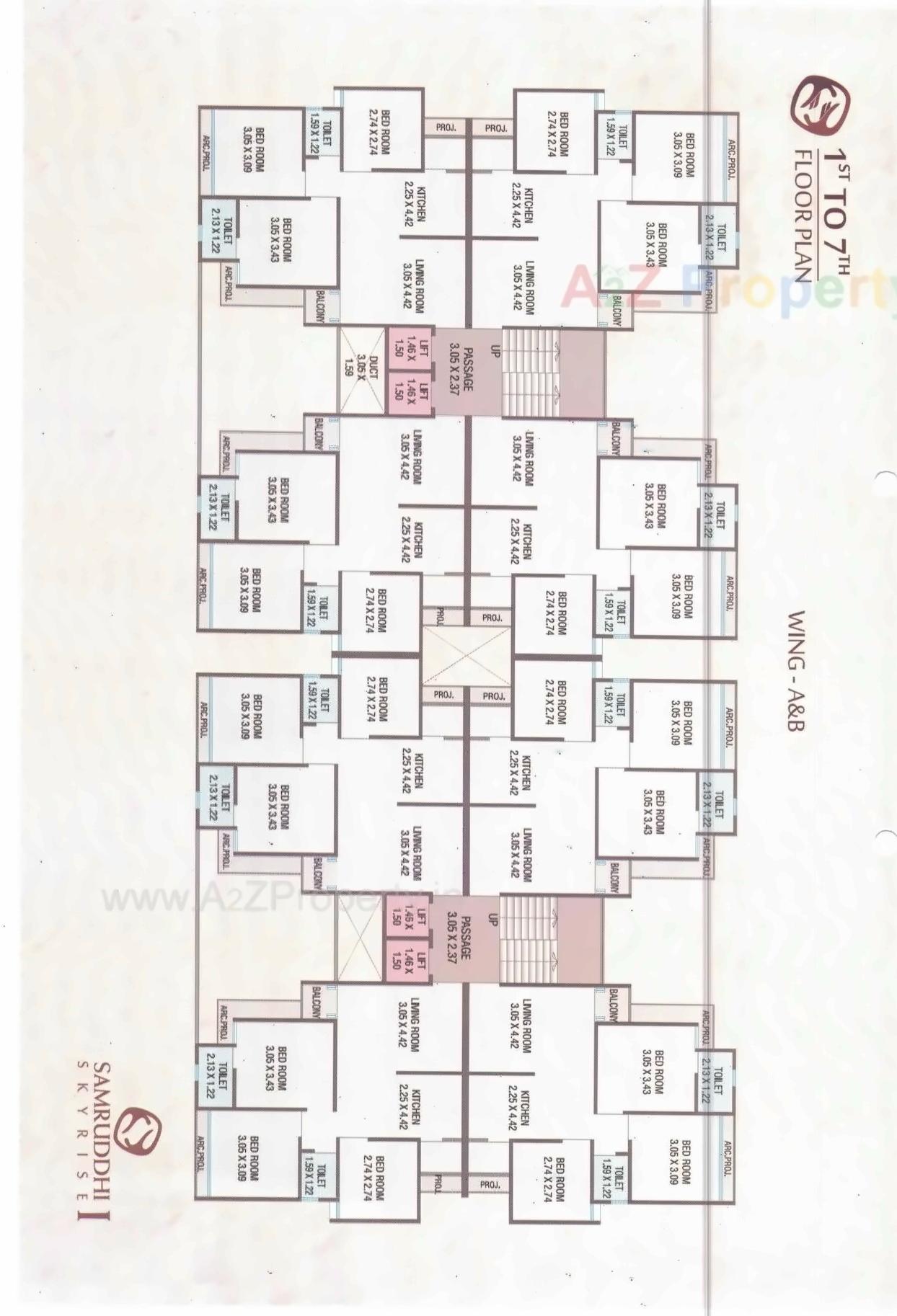 Layout of real estate project Samruddhi Skyrise located at Kalali, Vadodara, Gujarat