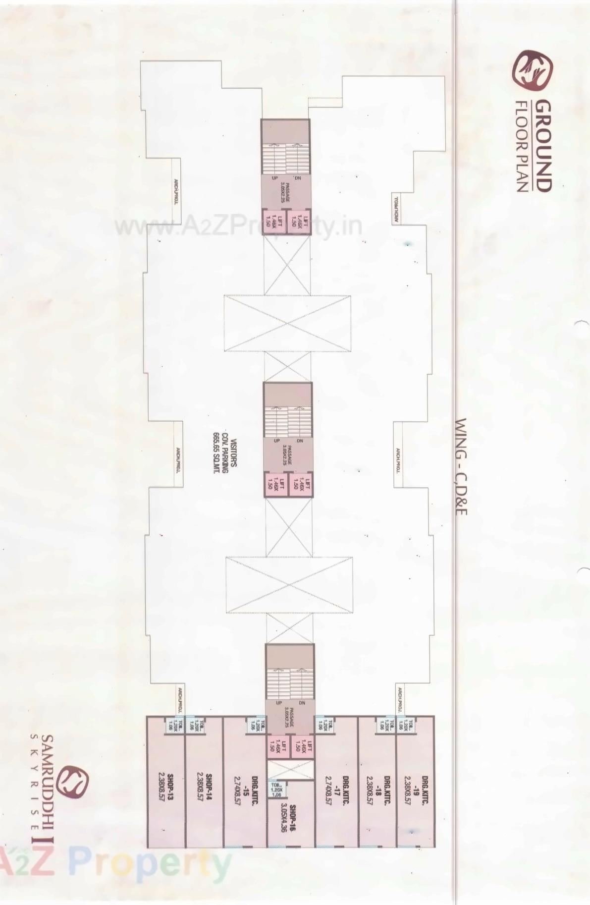 Layout of real estate project Samruddhi Skyrise located at Kalali, Vadodara, Gujarat