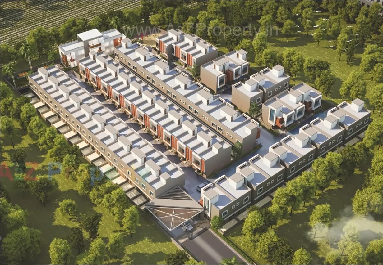 3D Elevation of real estate project Samruddhi Villa located at Makkarpura, Vadodara, Gujarat