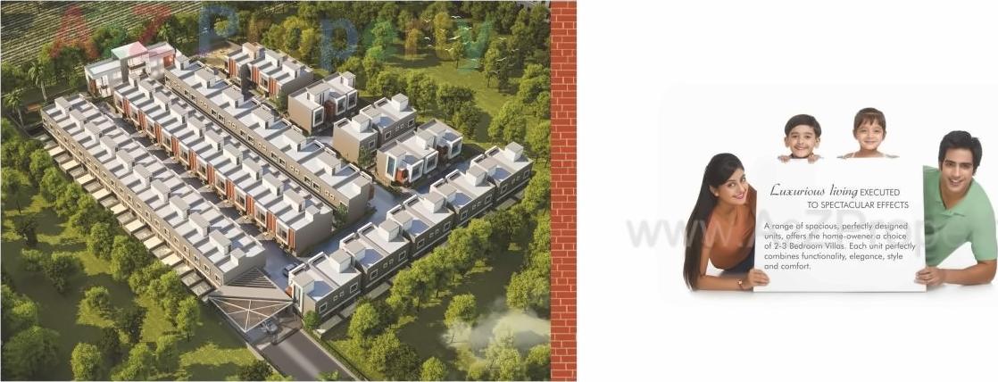 3D Elevation of real estate project Samruddhi Villa located at Makkarpura, Vadodara, Gujarat