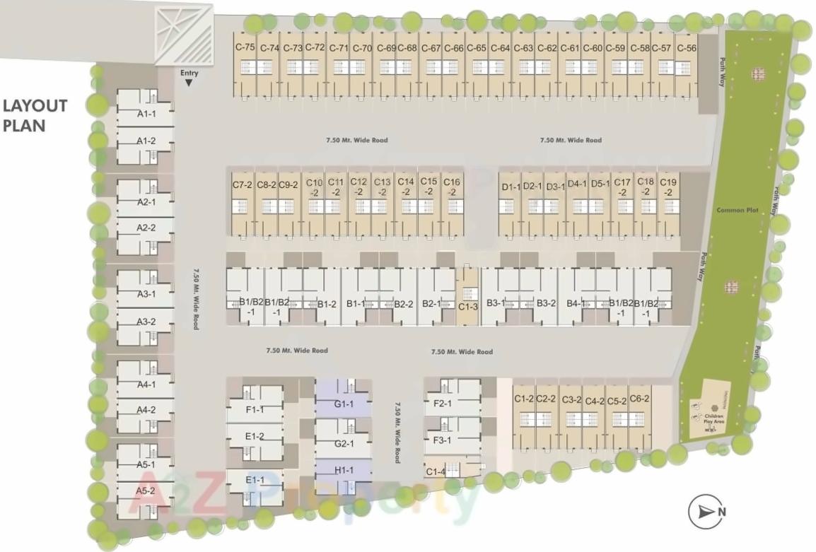 Layout of real estate project Samruddhi Villa located at Makkarpura, Vadodara, Gujarat