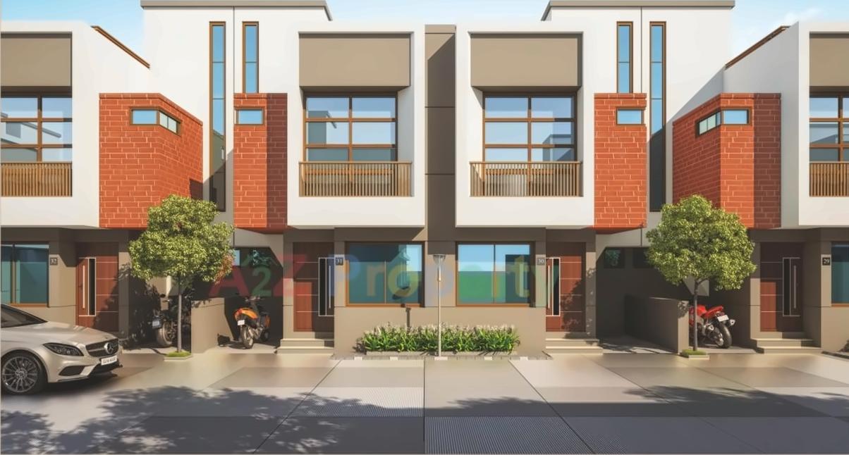 3D Elevation of real estate project Samruddhi Villa located at Makkarpura, Vadodara, Gujarat