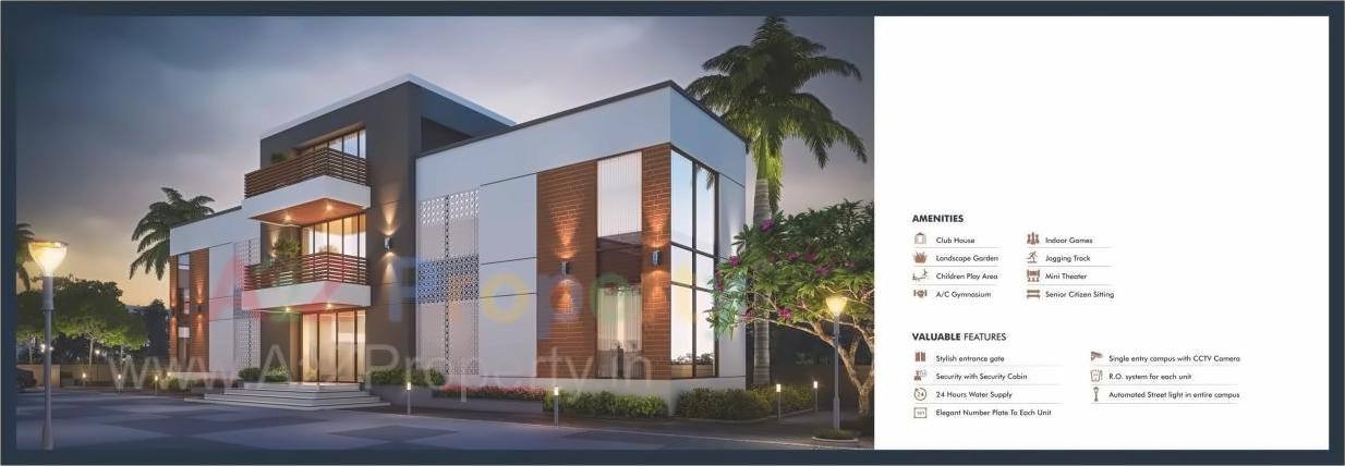 3D Elevation of real estate project Samruddhi Villa located at Makkarpura, Vadodara, Gujarat