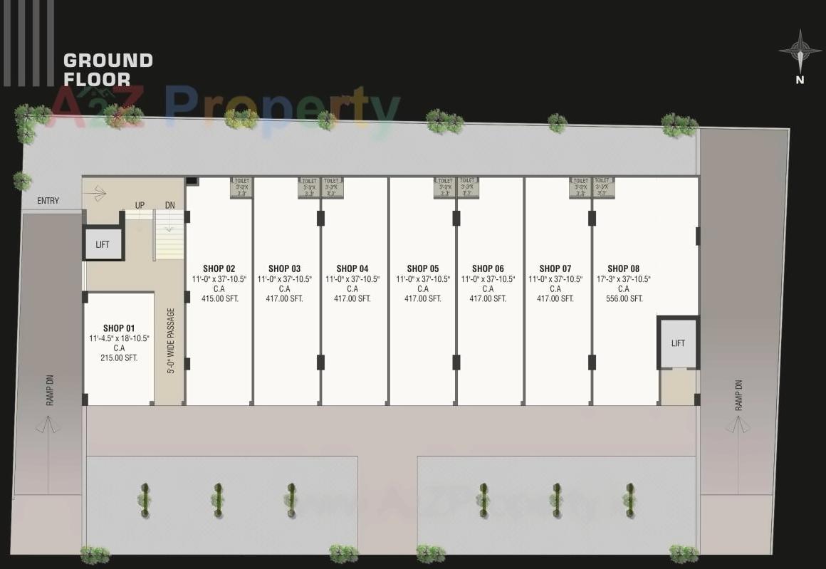 Layout of real estate project Samyak Status located at Vasna, Vadodara, Gujarat