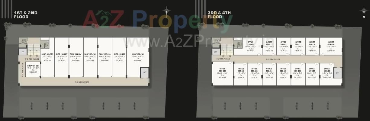 Layout of real estate project Samyak Status located at Vasna, Vadodara, Gujarat