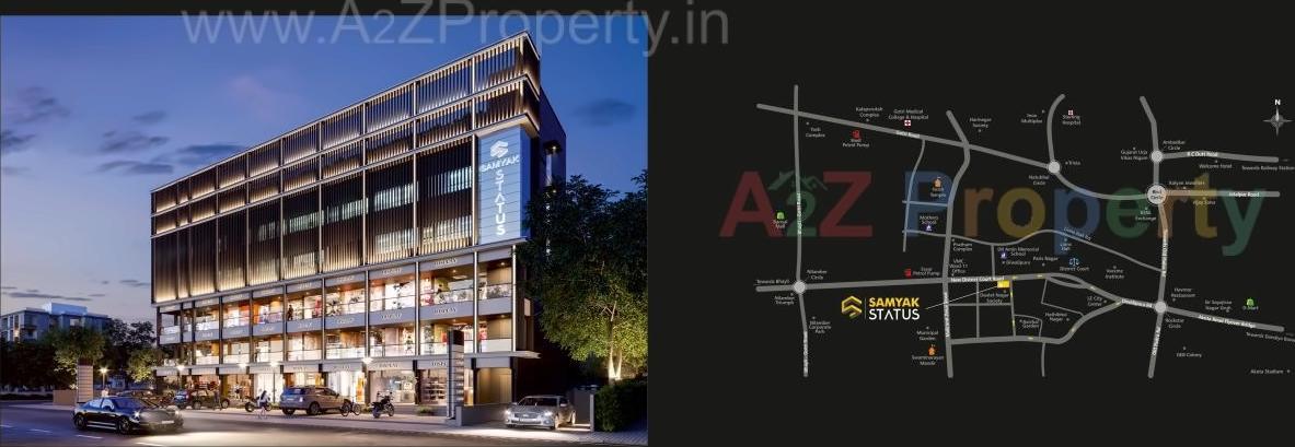 3D Elevation of real estate project Samyak Status located at Vasna, Vadodara, Gujarat