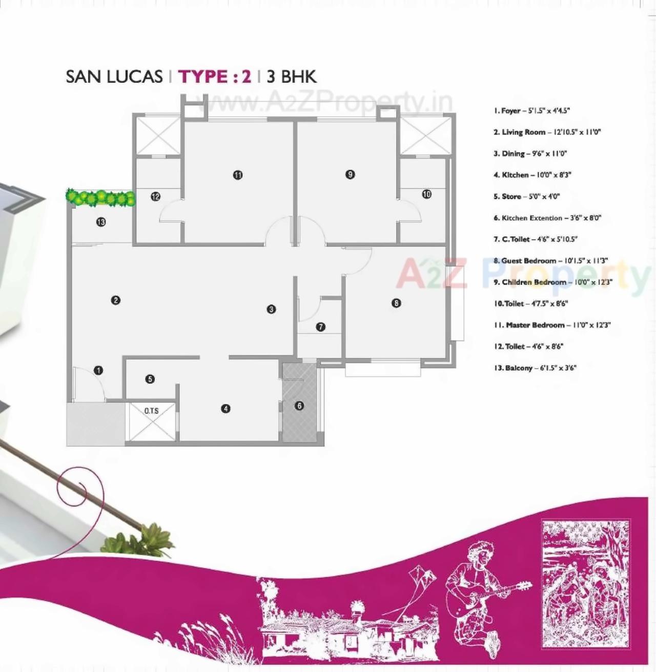 Layout of real estate project San Lucas located at Bhayli, Vadodara, Gujarat