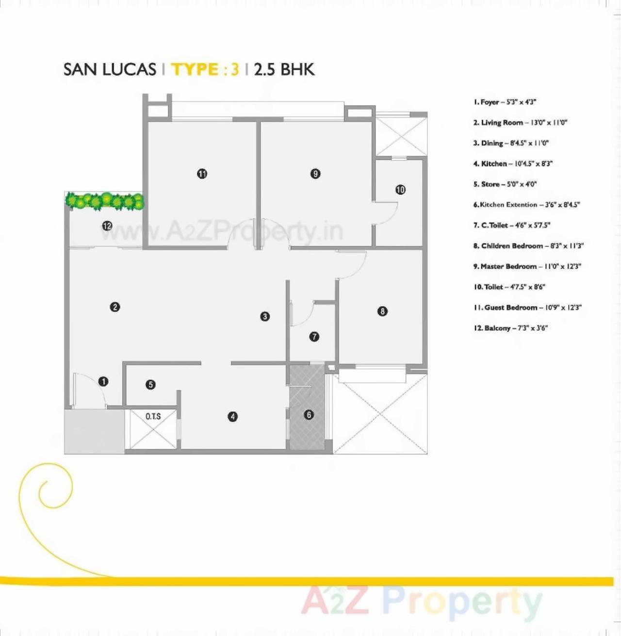 Layout of real estate project San Lucas located at Bhayli, Vadodara, Gujarat