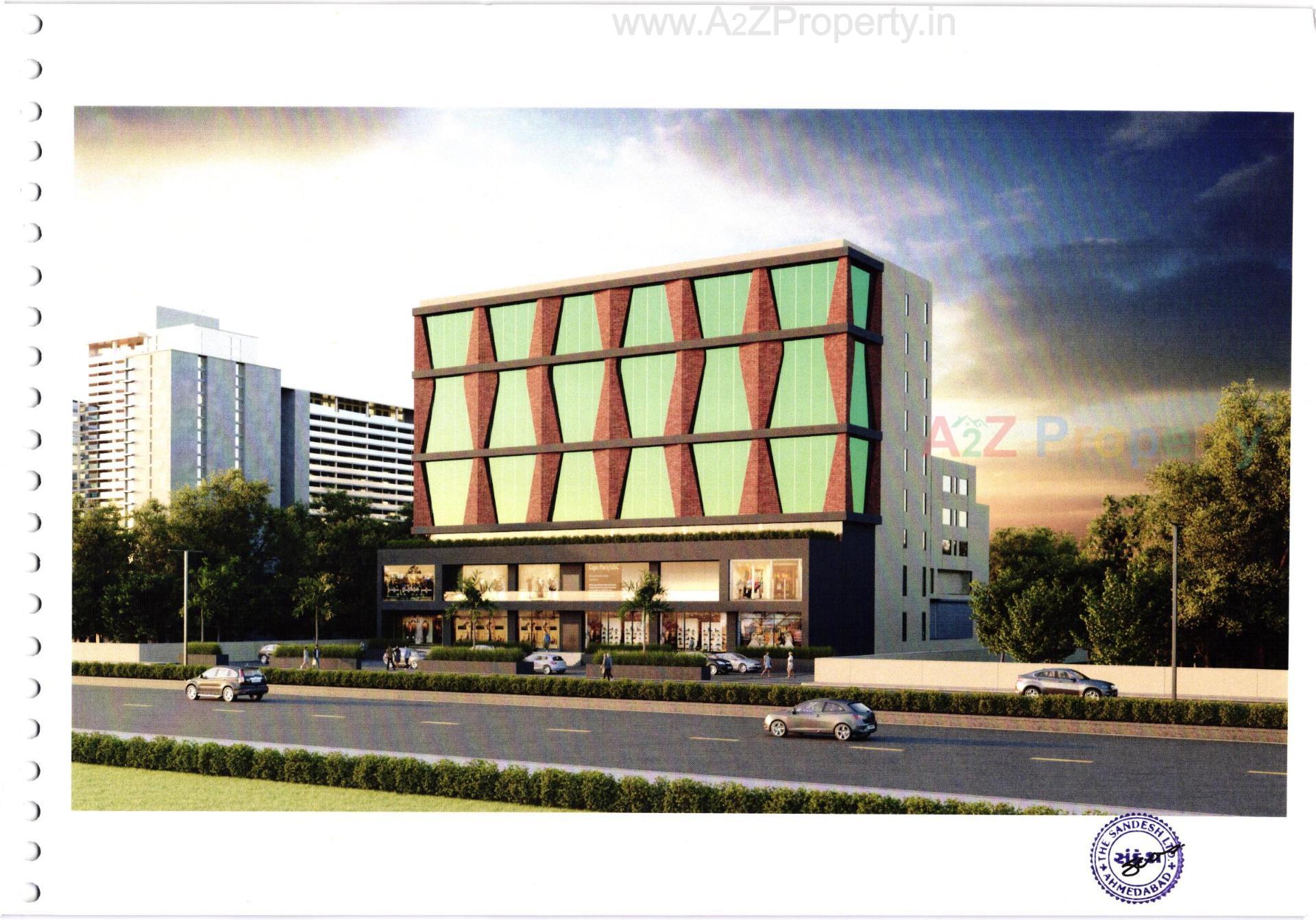 3D Elevation of real estate project Sandesh Bhavan located at Nagarwada, Vadodara, Gujarat