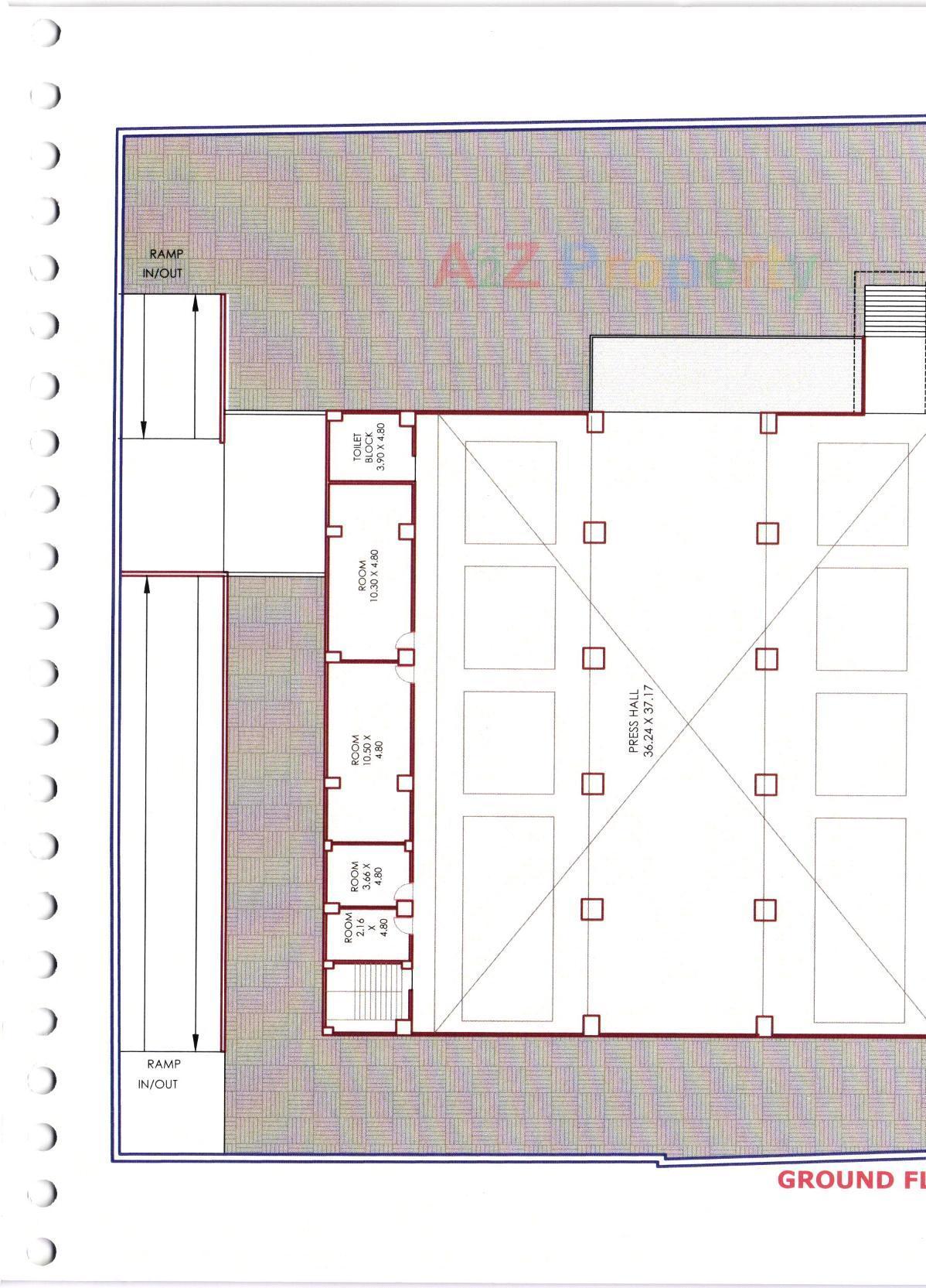 Layout of real estate project Sandesh Bhavan located at Nagarwada, Vadodara, Gujarat
