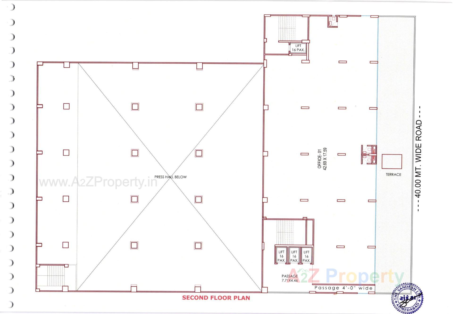  of real estate project Sandesh Bhavan located at Nagarwada, Vadodara, Gujarat
