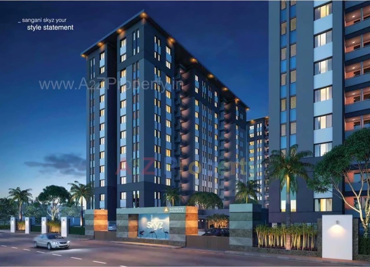 3D Elevation of real estate project Sangani Skyz located at Bhayli, Vadodara, Gujarat