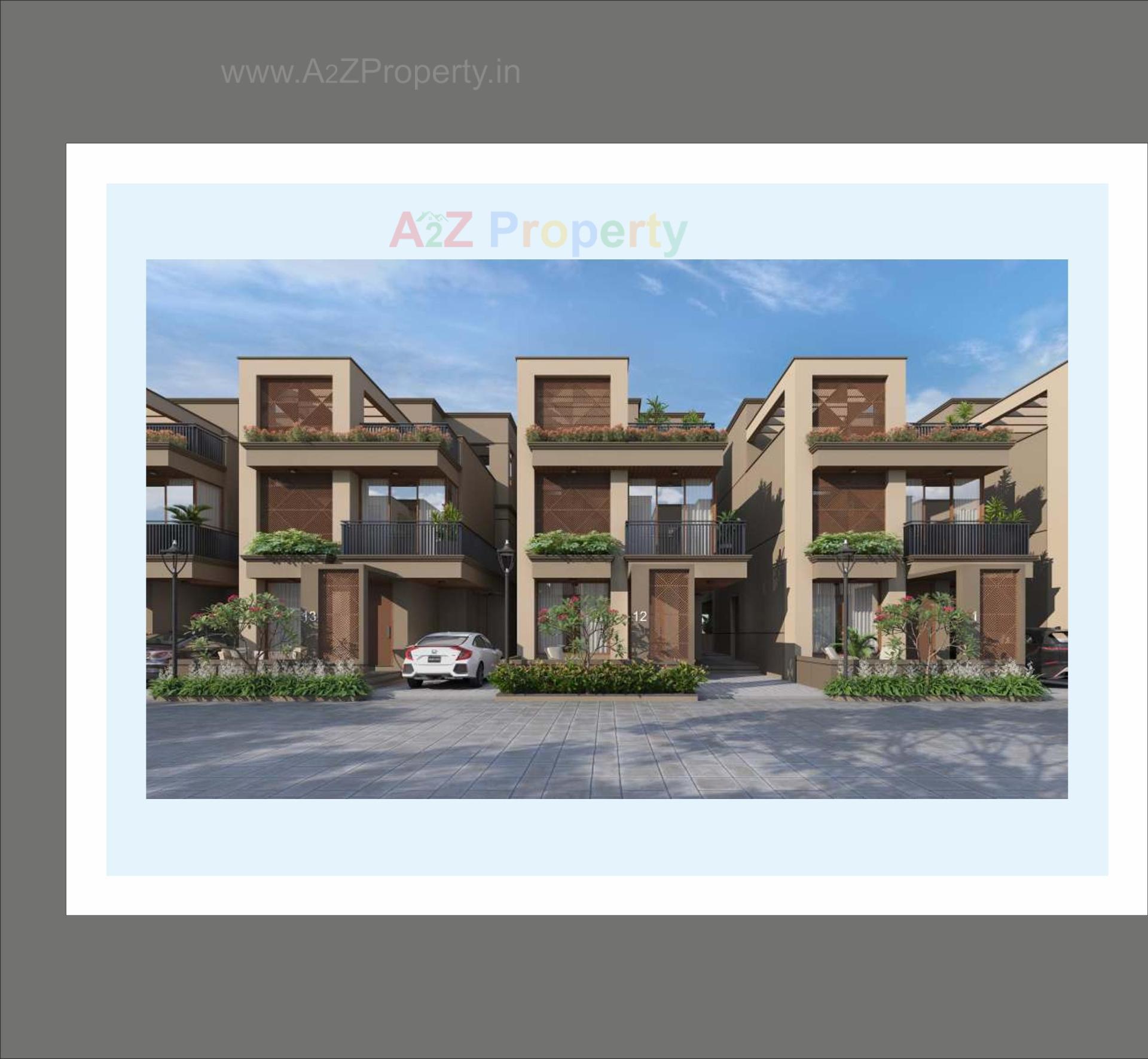 3D Elevation of real estate project Sanidhya Tranquil located at Chhani, Vadodara, Gujarat