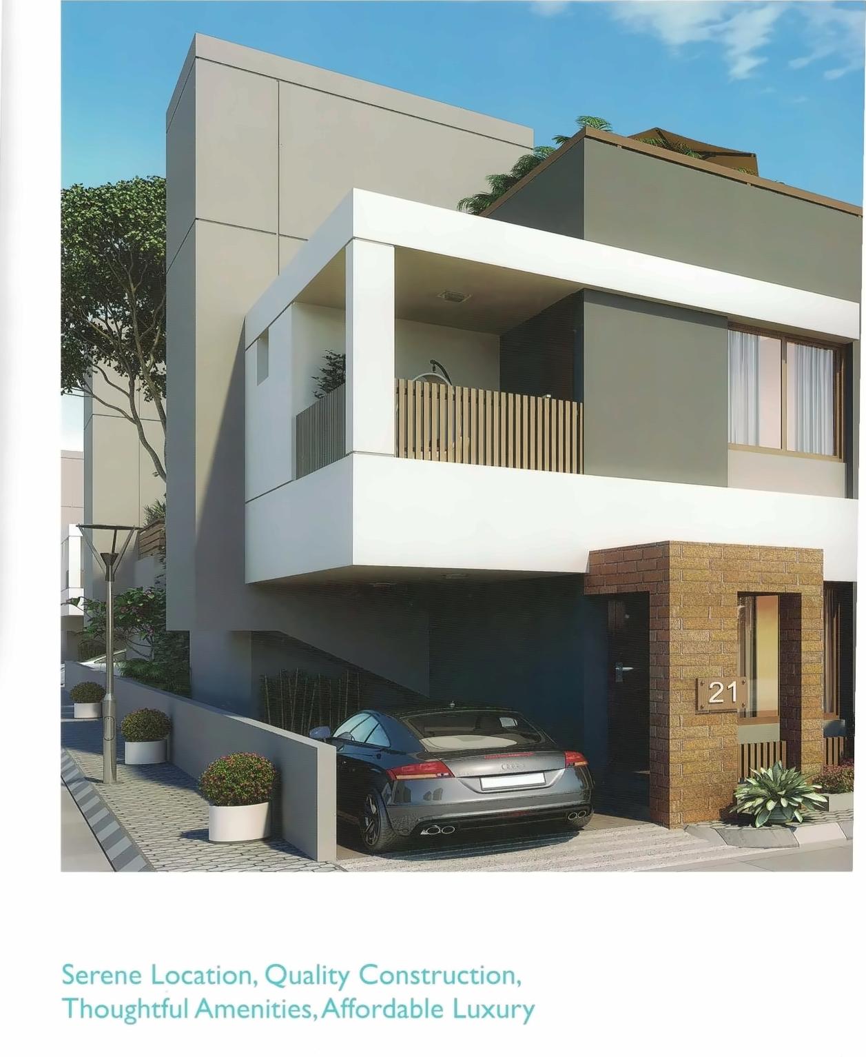 3D Elevation of real estate project Sanskruti Aangan located at Bill, Vadodara, Gujarat